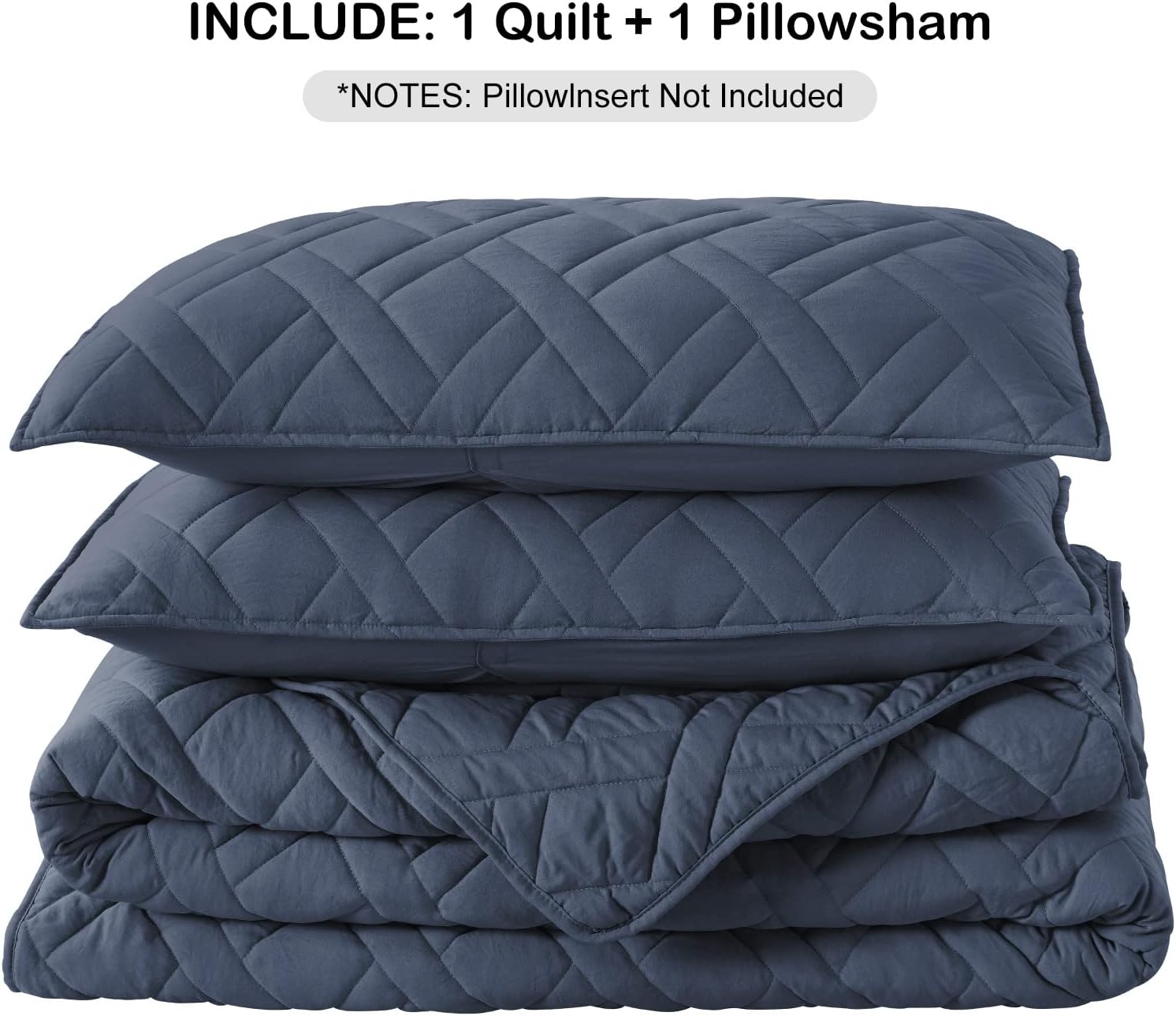 HORIMOTE HOME Quilt Set Twin Navy Blue