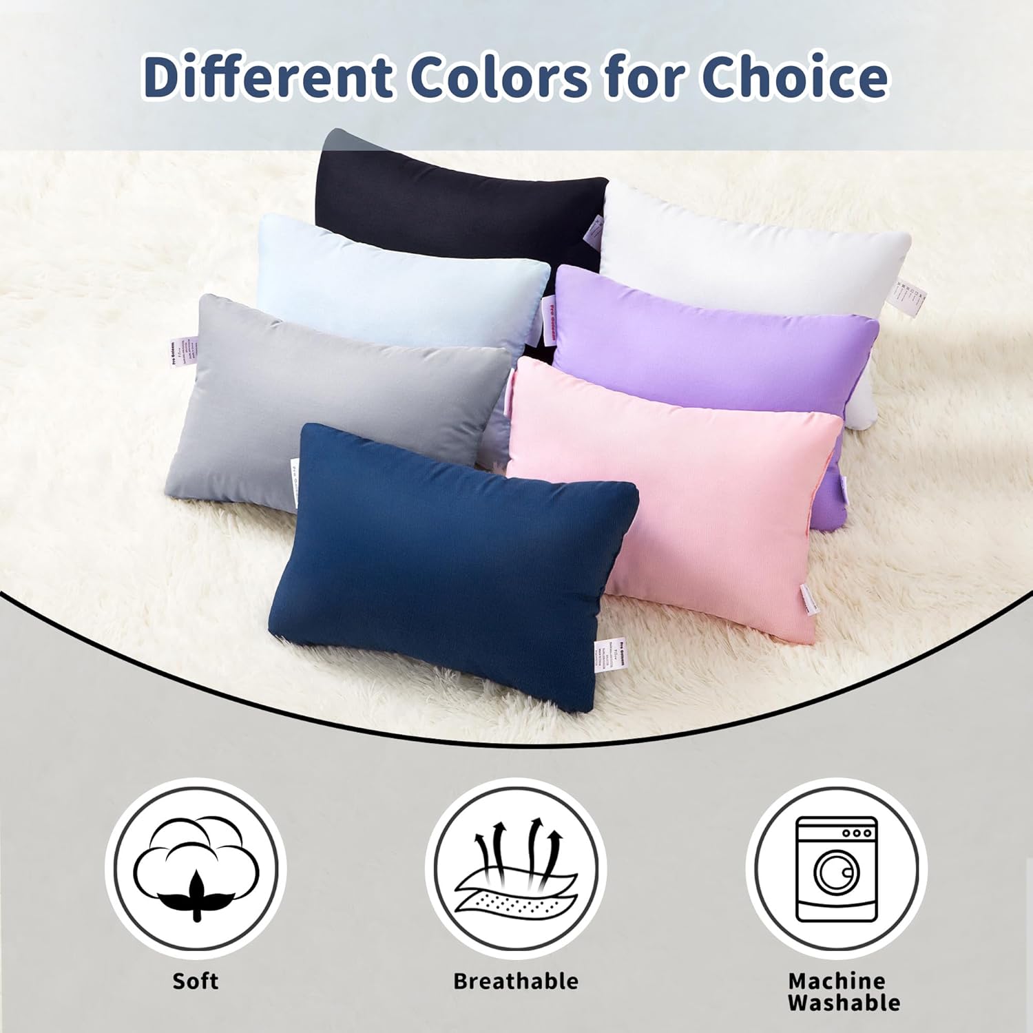 Pro Goleem Pink Travel Pillow for Kids and Camping