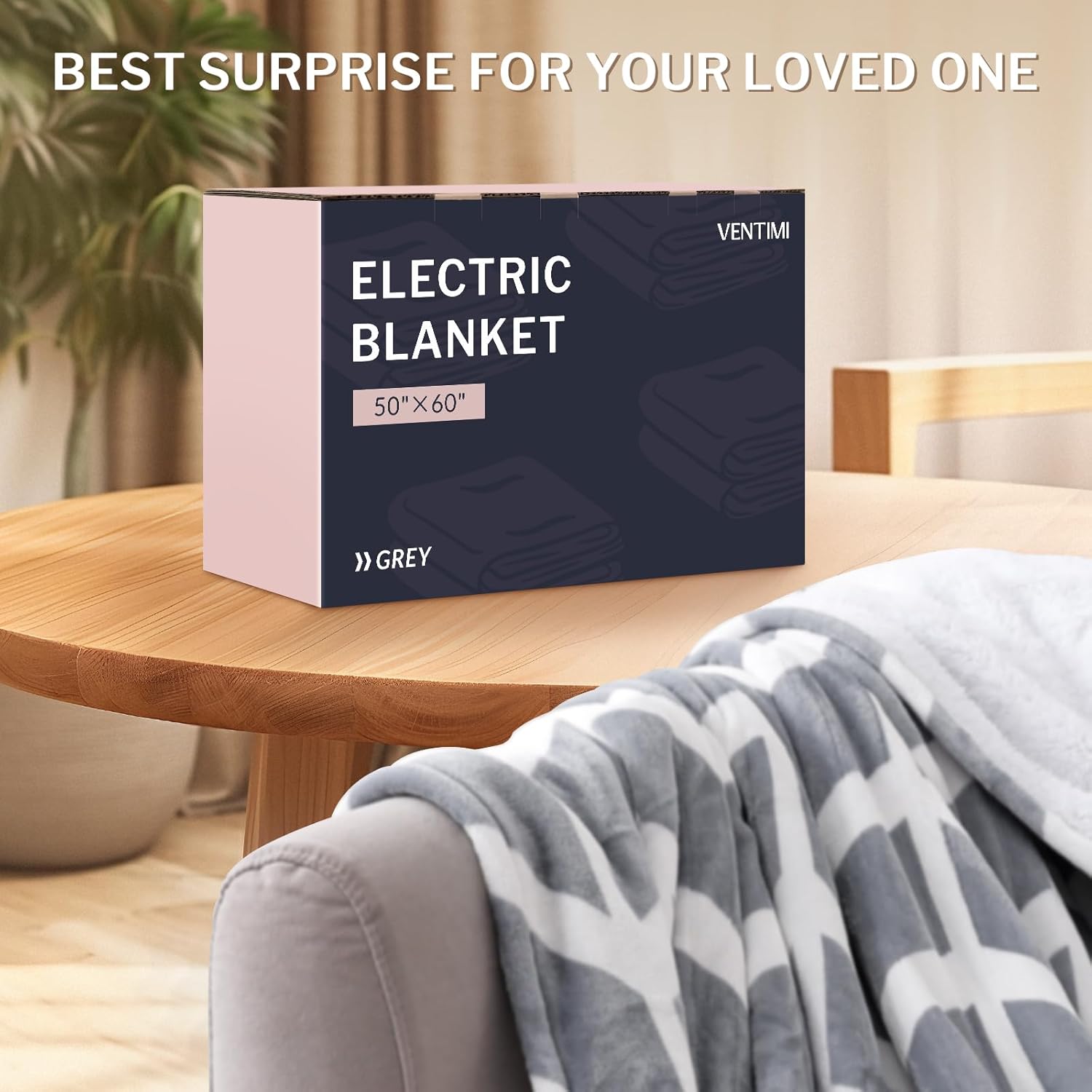 VENTIMI 50x60 Heated Throw with 5 Heat Levels