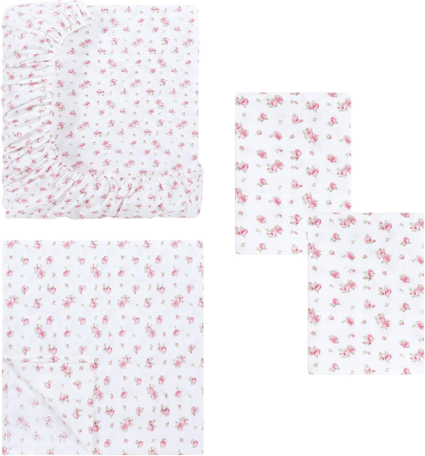 Modern Threads Silky Soft Microfiber Twin Sheet Set with Deep Pockets and Pillowcases