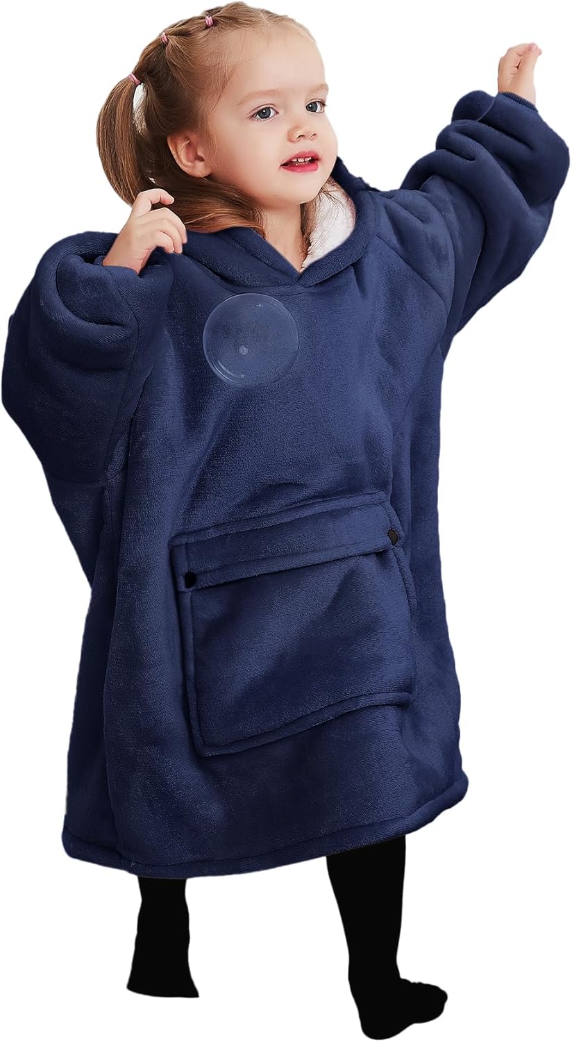 KFUBUO Wearable Blanket Hoodie Kids 2-6YR
