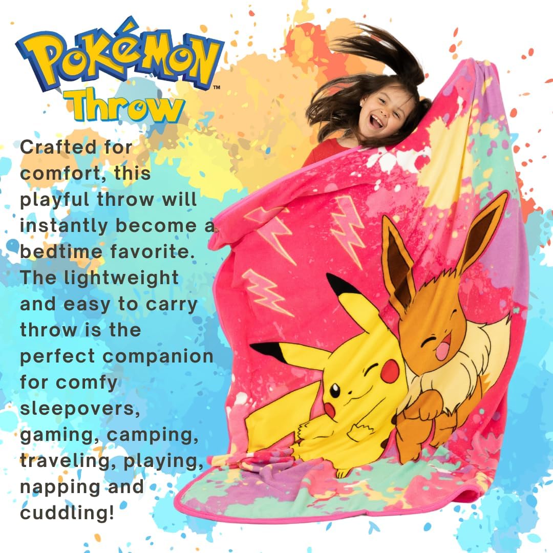 Franco Pokemon Pikachu Eevee Throw 46x60