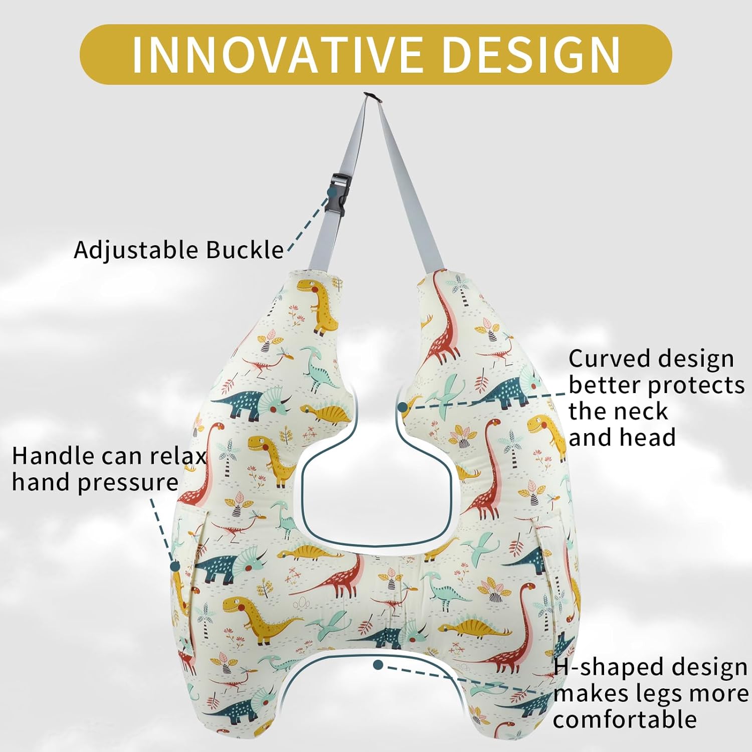 FASTSPOK H-Shape Car Pillow for Kids and Adults