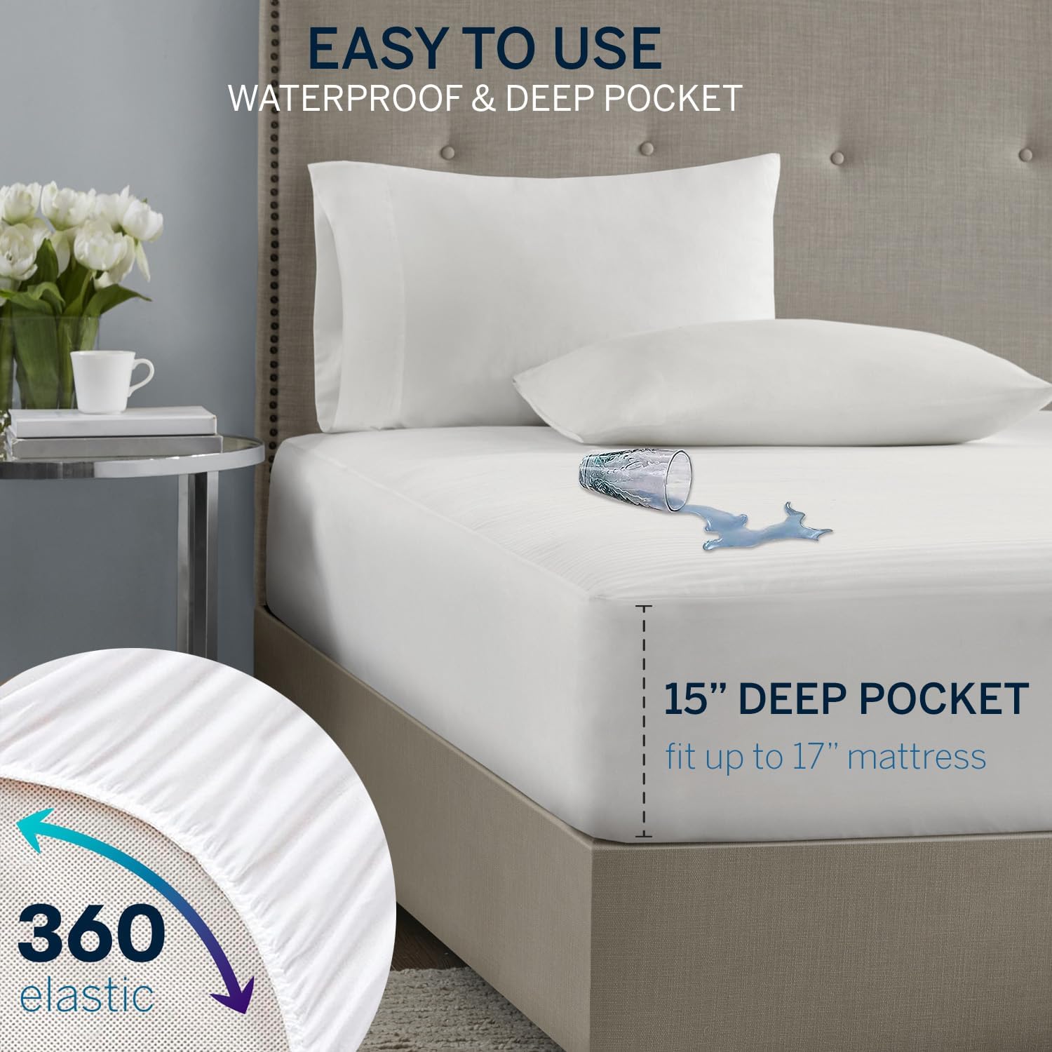 Serta Waterproof Heated Mattress Pad with 10 Heat Settings