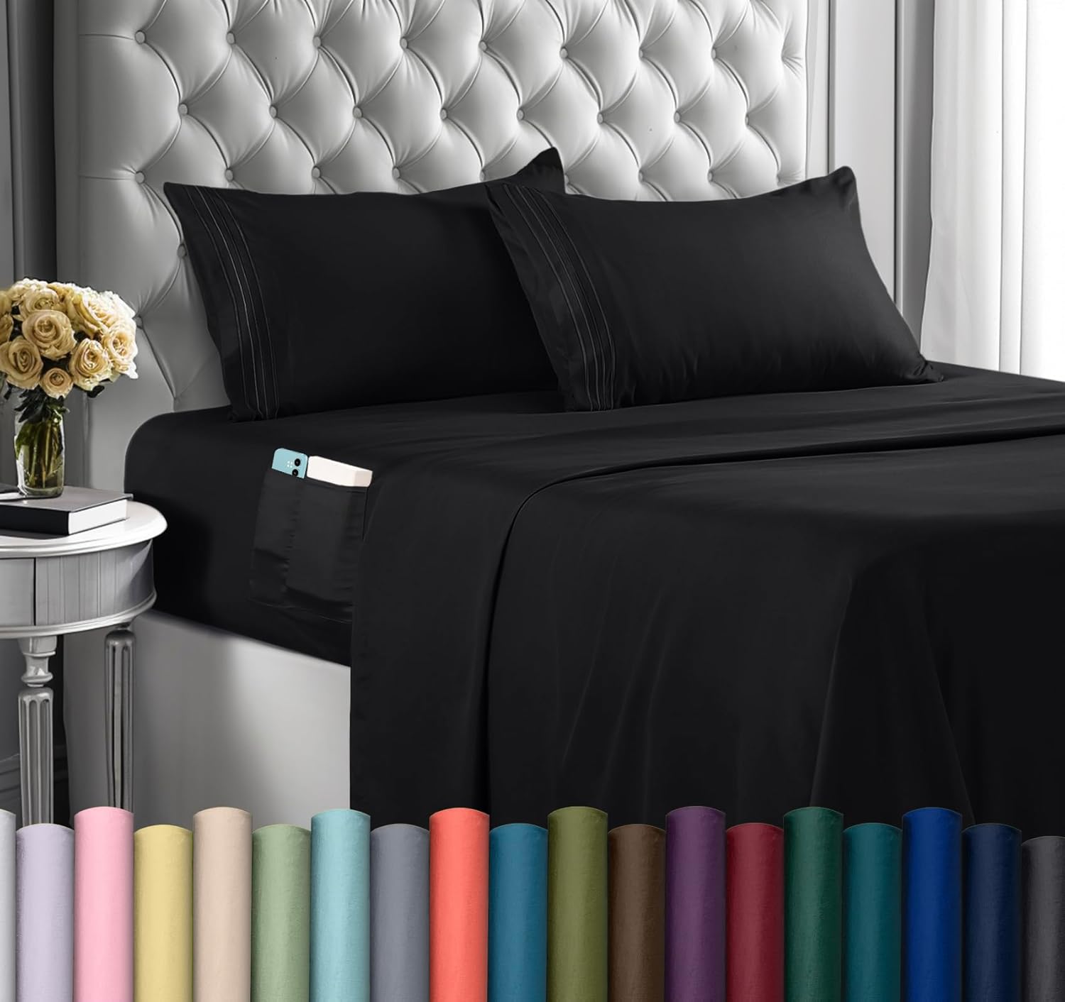 Utopia Bedding Queen Sheet Set - Soft Microfiber 4 Piece