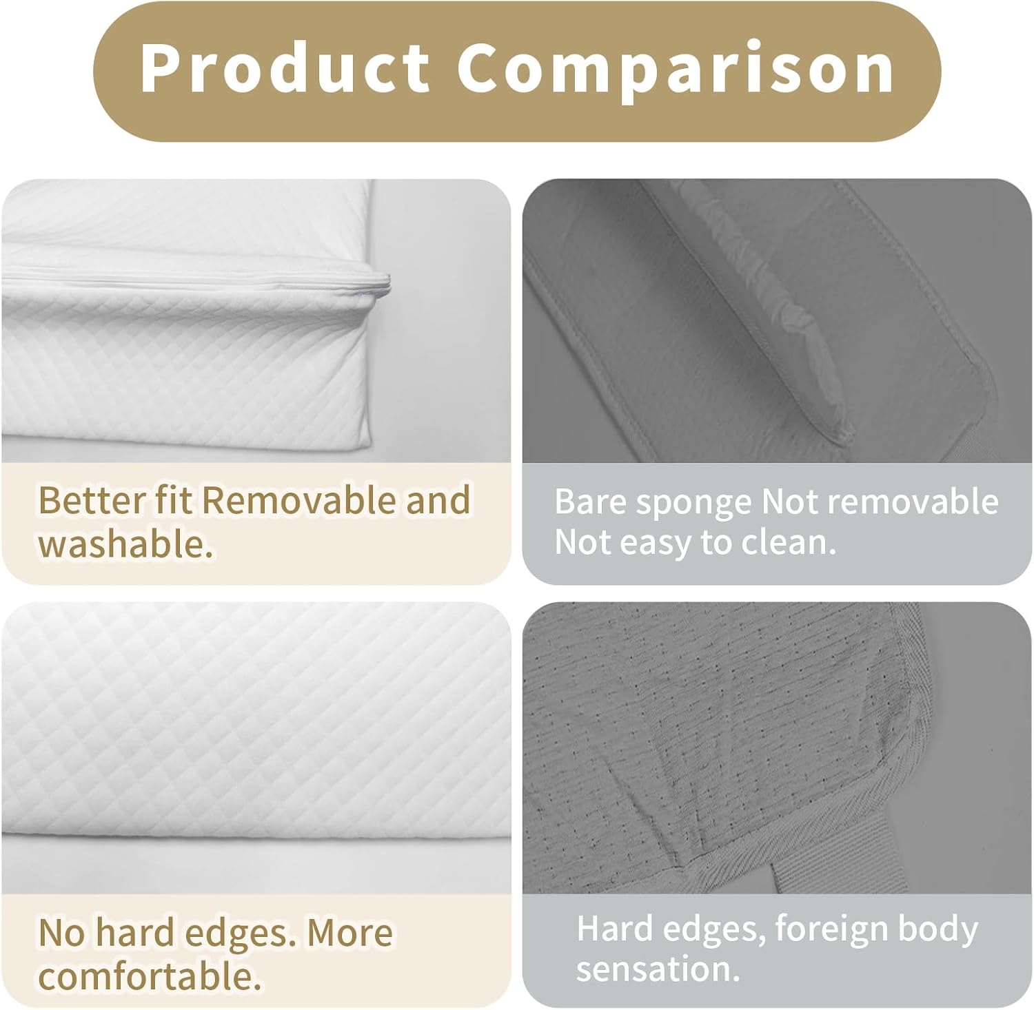 12 X 76 Twin to King Bed Converter Kit with Washable Cover White