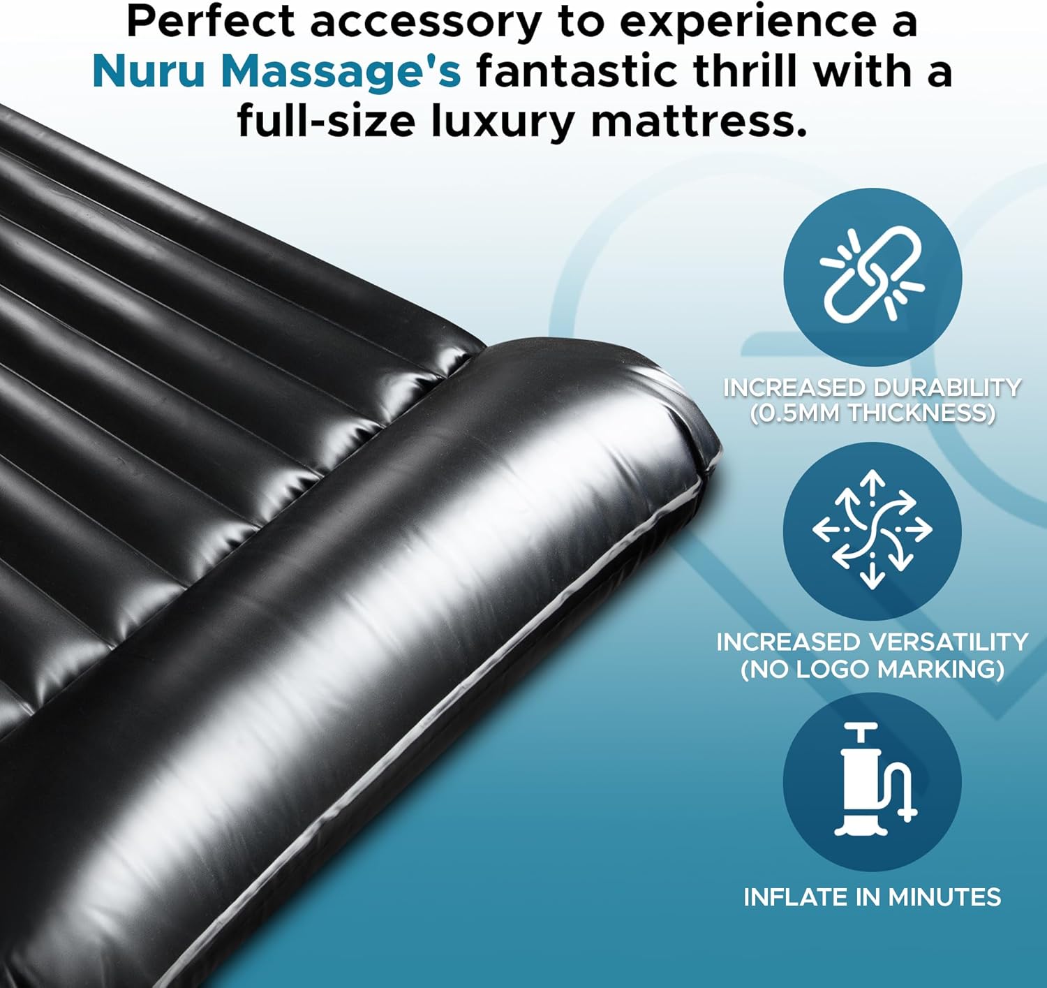 EROTICGEL Inflatable Nuru Massage Mattress 88 x 48 x 6