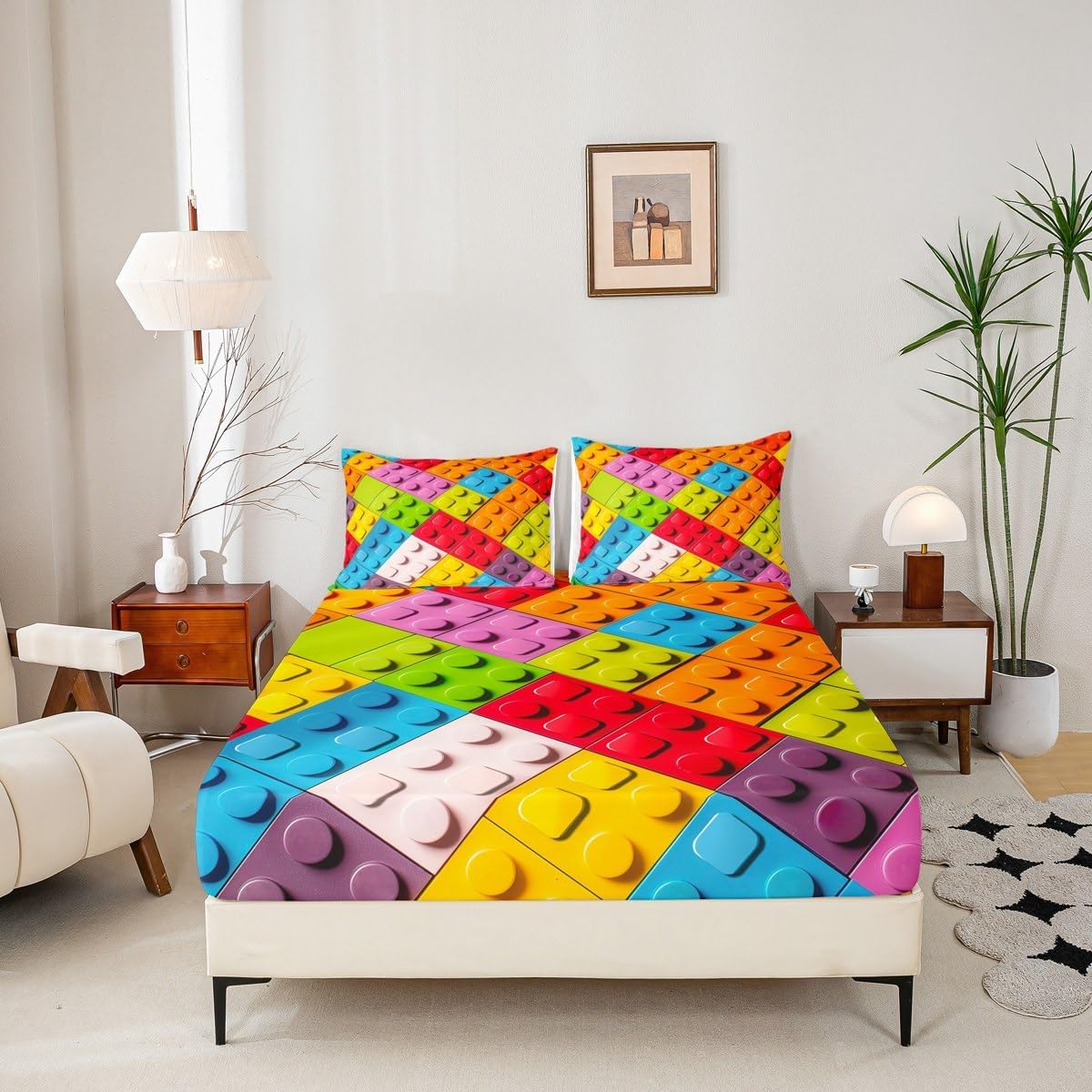 Feelyou Toy Brick Bed Sheet Set for Kids 1