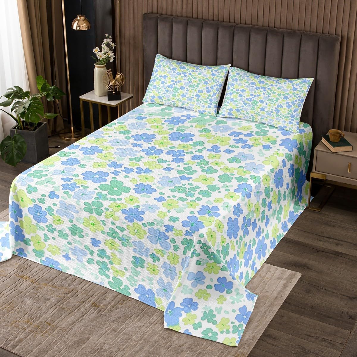 Erosebridal Kids Floral Bedspread Set Queen Size