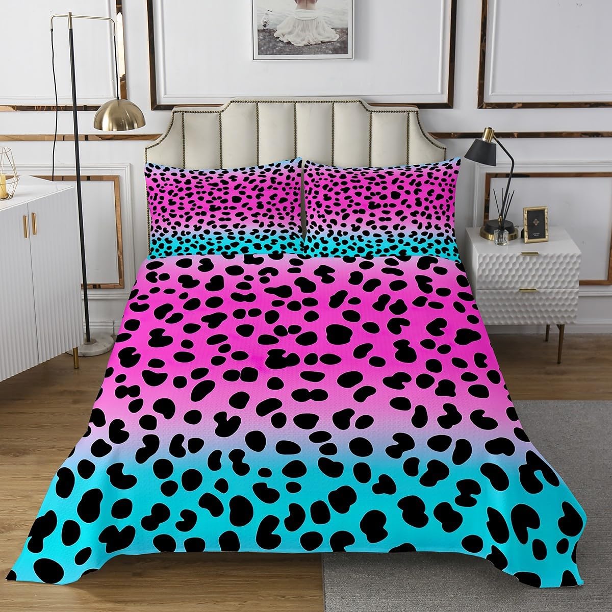 Feelyou Leopard Coverlet Set for Kids