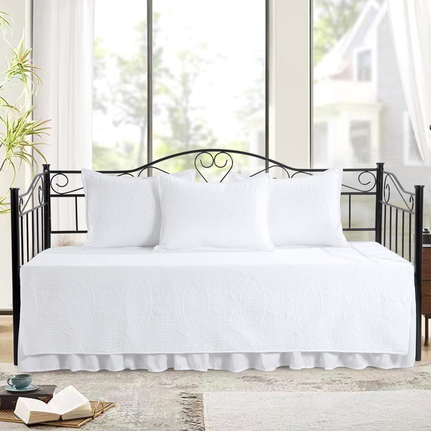HOMBYS Daybed Set Twin Size Coin Pattern 5 Piece