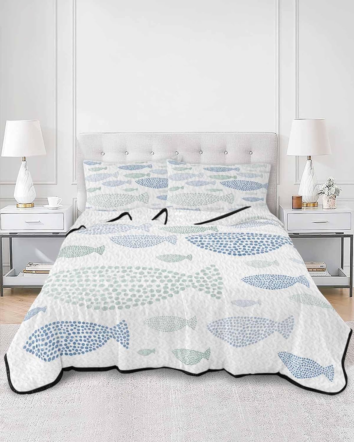 TocaHome Summer Quilt Twin XL 68x98 Inch with 2 Pillows