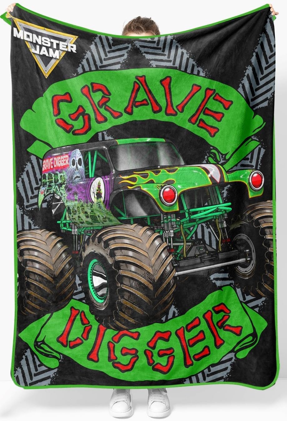 Sunny Side Up Monster Jam Throw Blanket - 46x60 Inches Fleece