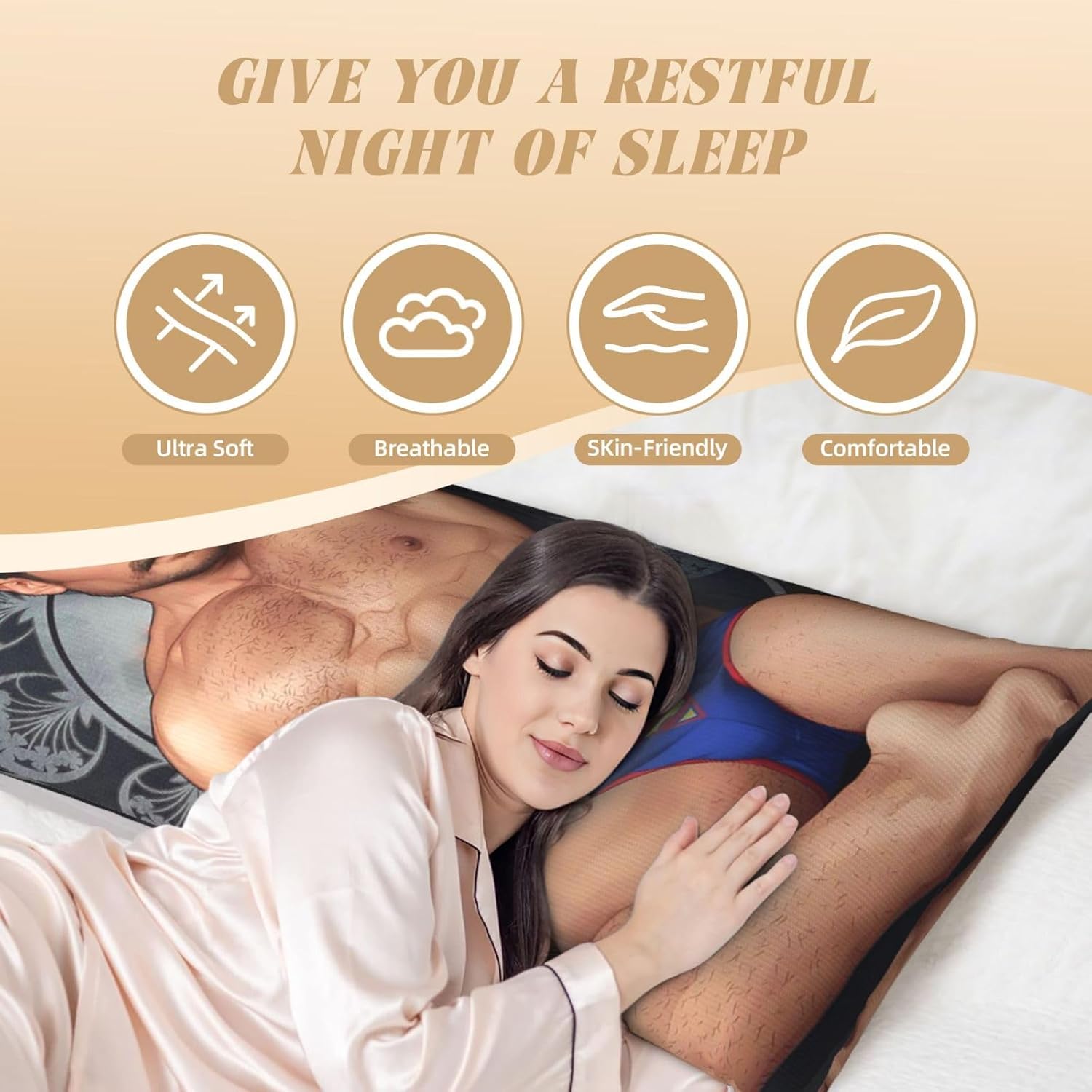 VICRRY Henry Cavill Body Pillow Cover 20x54 Inches