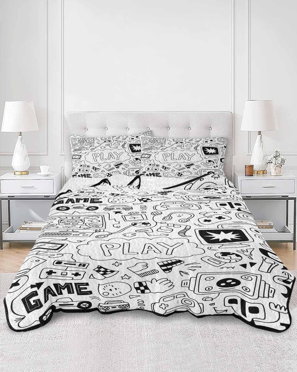 Stongaro Quilt Twin XL Set 3 Pieces Lightweight All Season Comforter Bedding