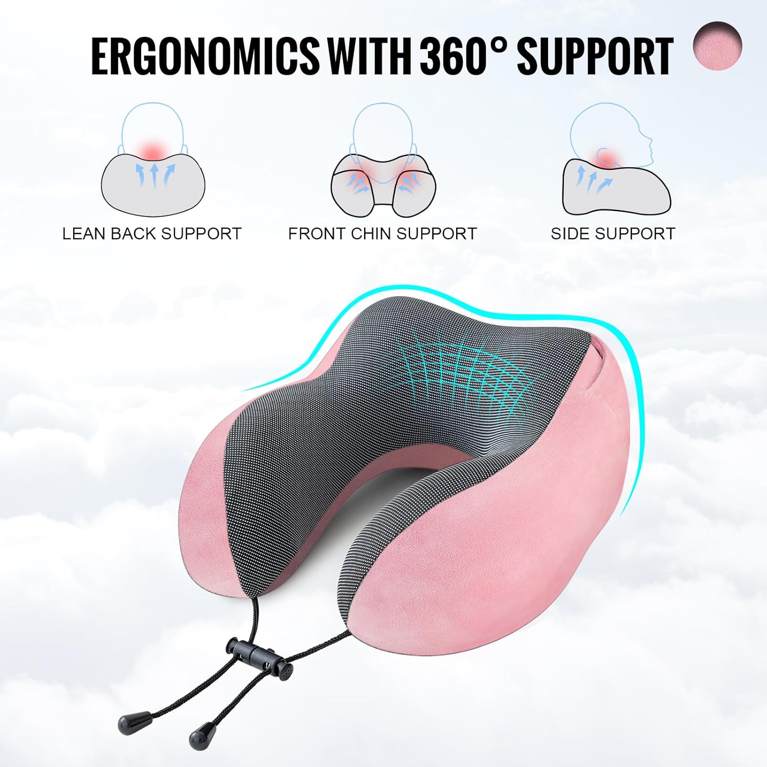 Cirorld Travel Pillow for Head and Neck Support