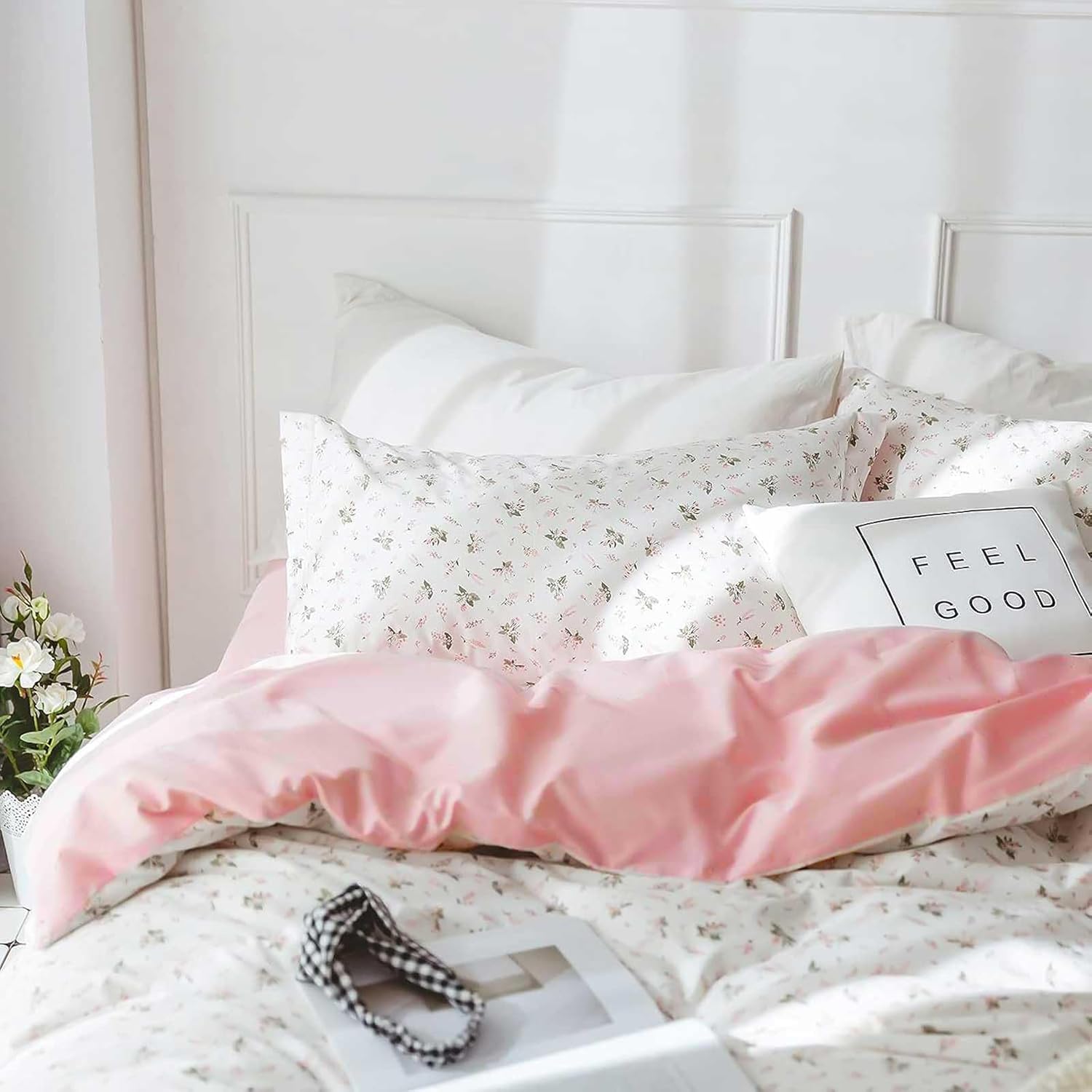 Faincy Floral Comforter Set - 80x90 3PC Soft Microfiber Duvet