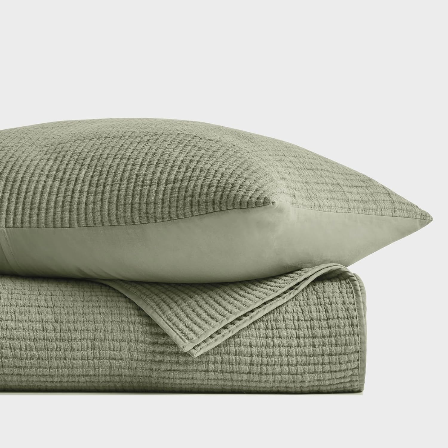 EVERGRACEHOME Cotton Coverlet Set King Size 3 Pieces