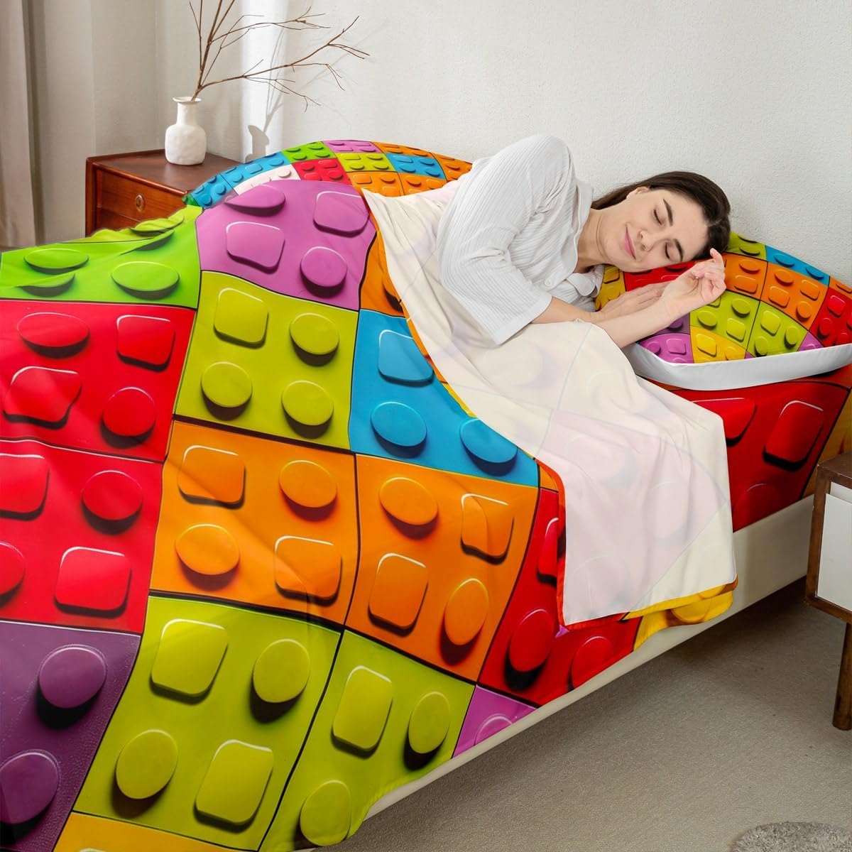 Feelyou Toy Brick Bed Sheet Set for Kids 1