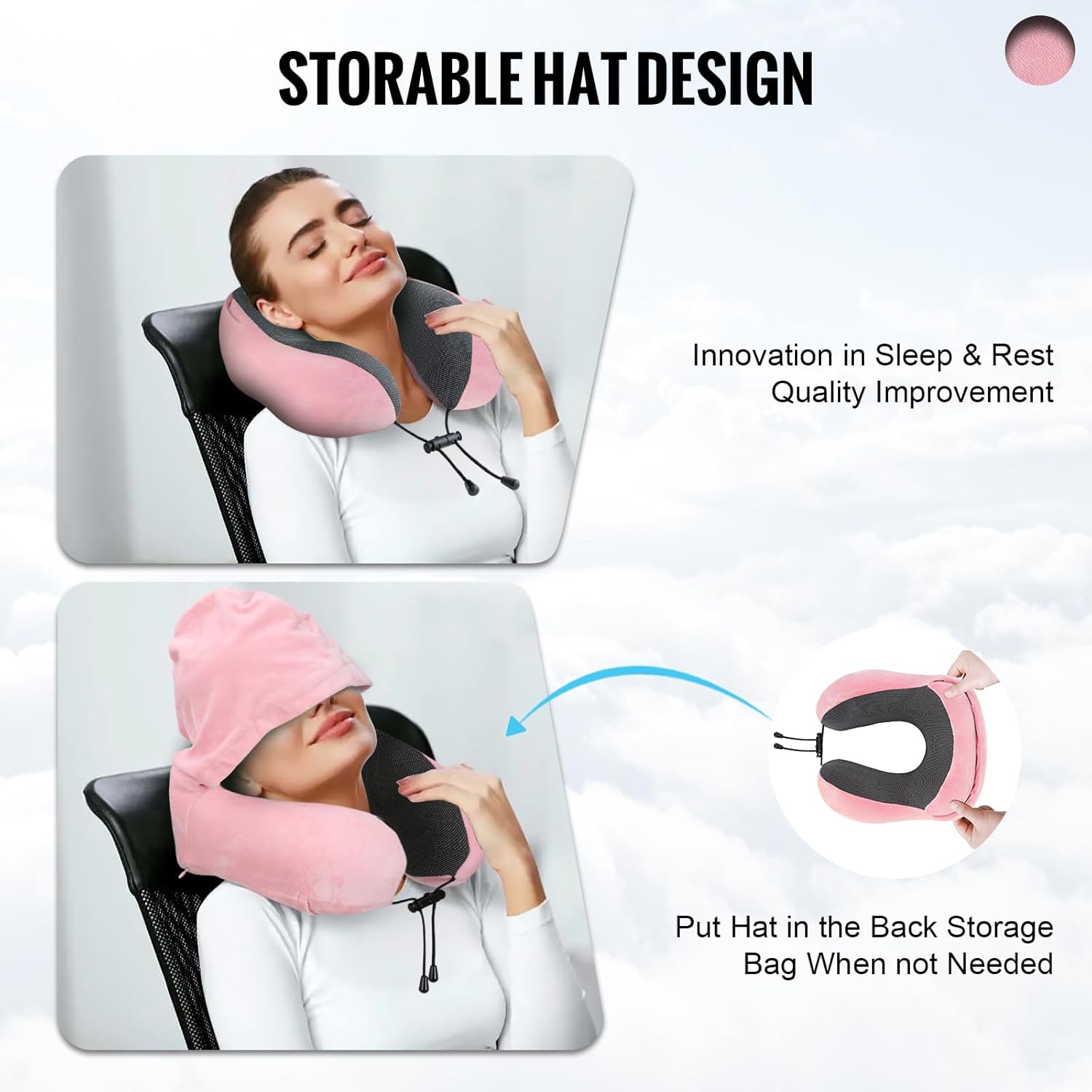 Cirorld Travel Pillow for Head and Neck Support