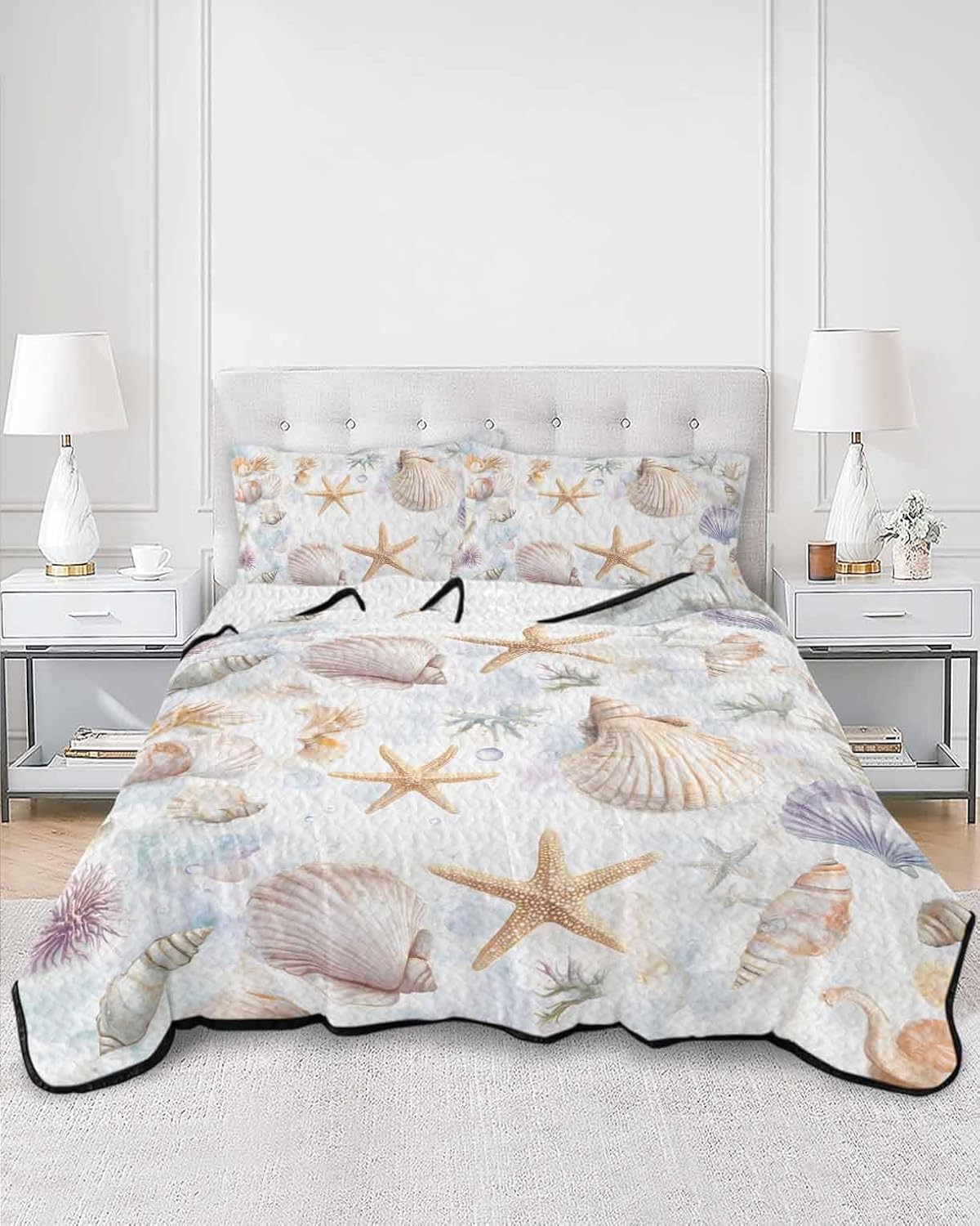 TocaHome Summer Quilt Twin XL 68x98 Inch Set with 2 Pillowcases