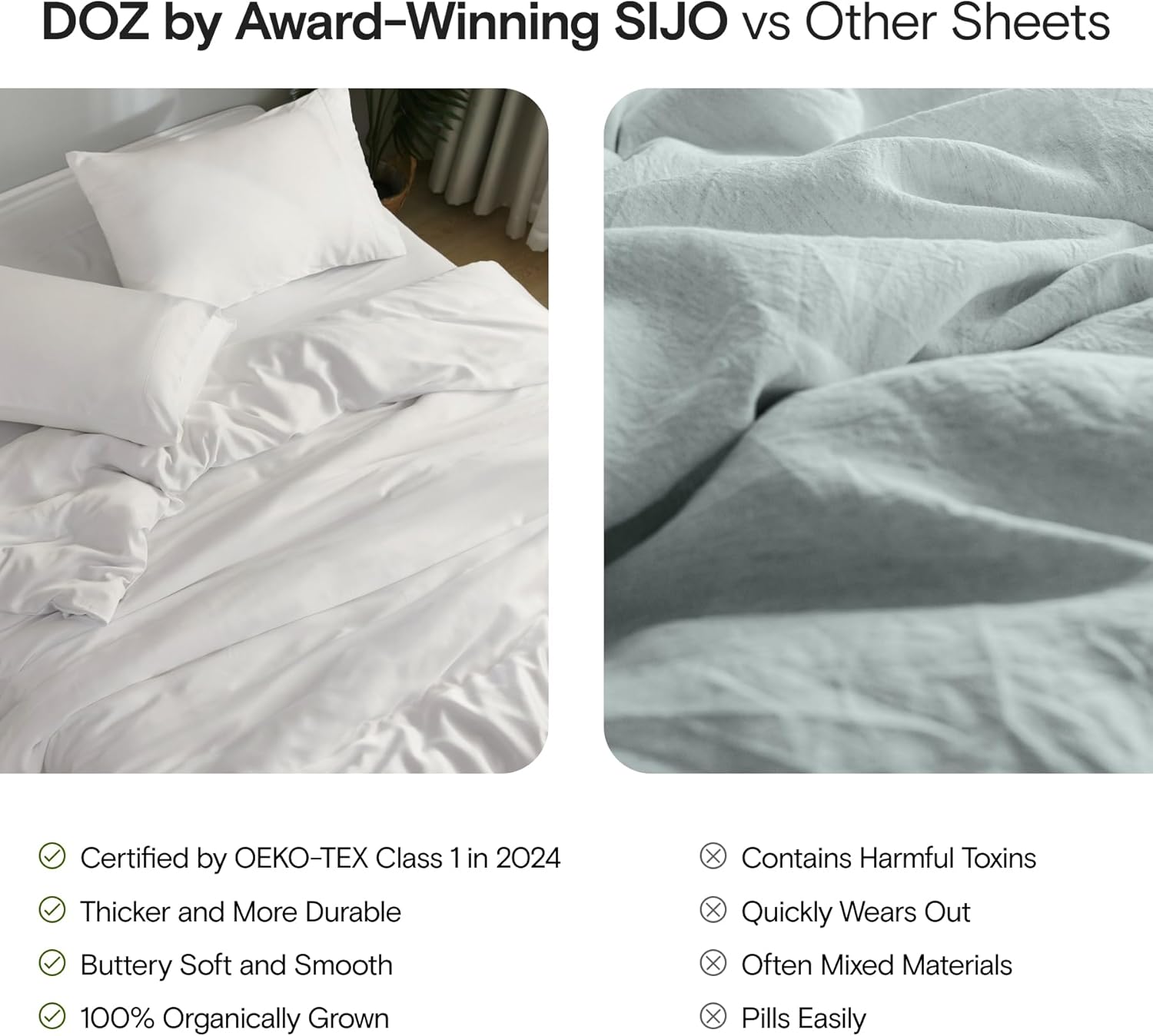 DOZ Duvet Cover Set Bamboo Viscose Cooling 106x90