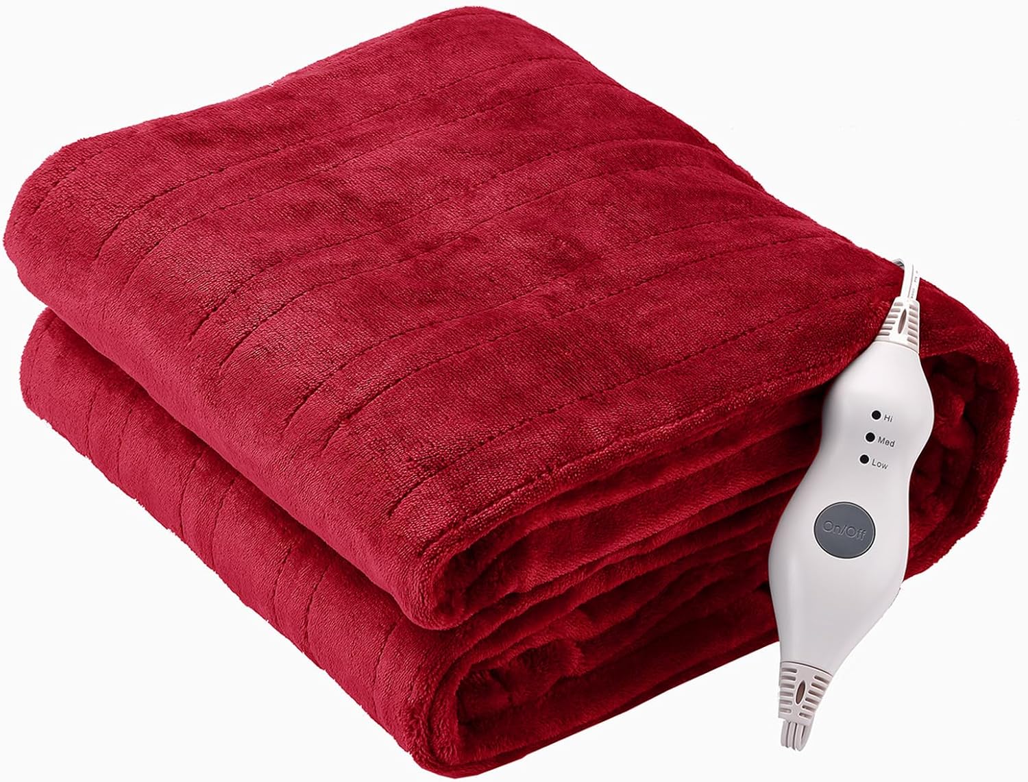 Tefici Electric Heated Blanket Throw with 3 Heat Levels and 4hr Auto Off