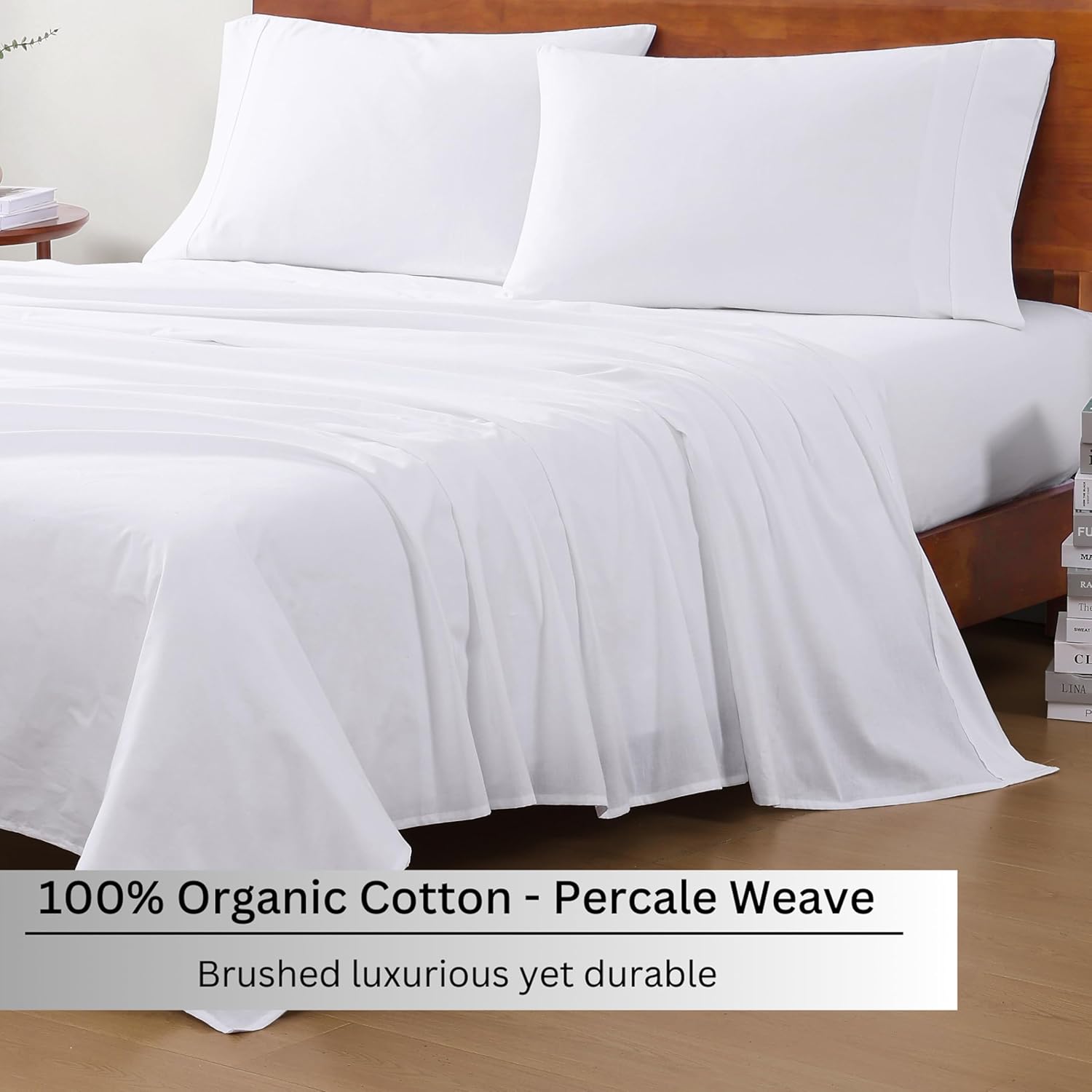 Lane Linen 100 Organic Cotton Twin Sheets Set