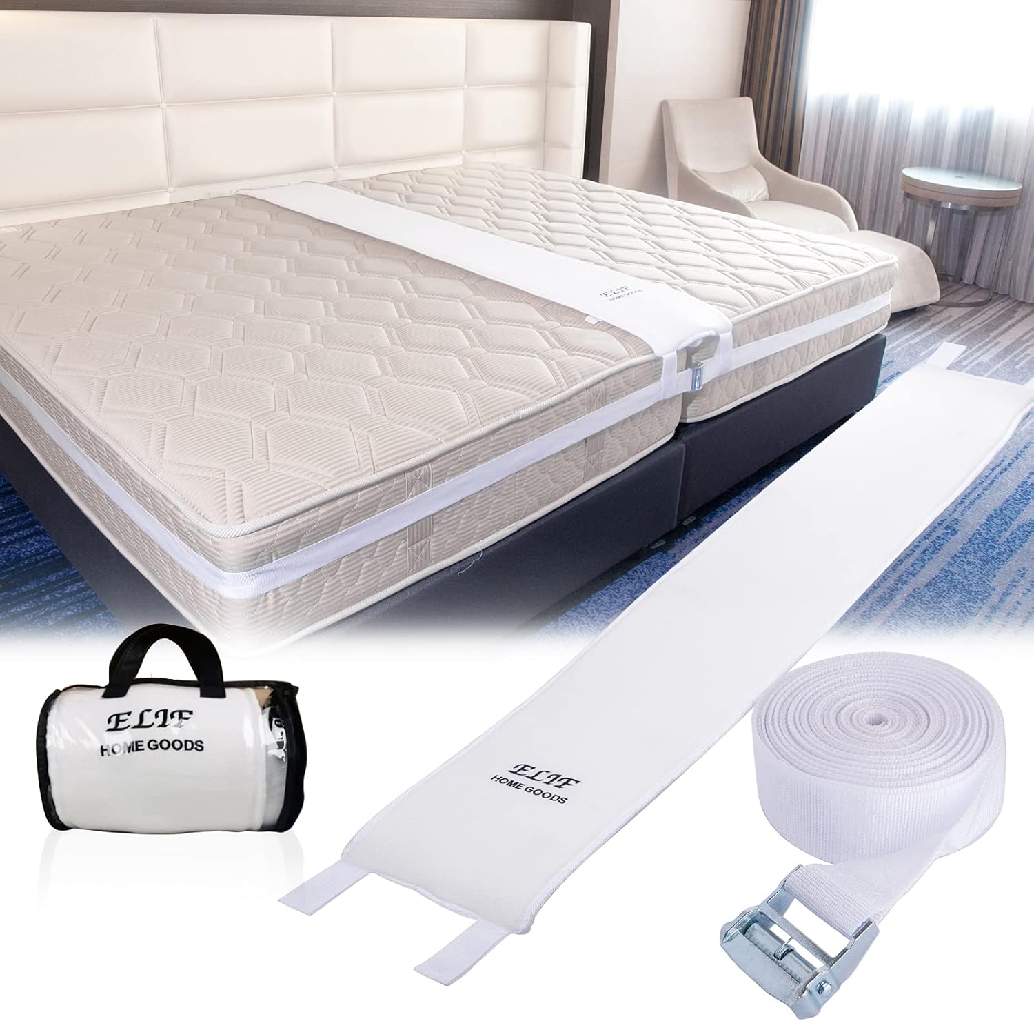 Elif Home Goods Bed Bridge Connector Twin to King Converter Kit