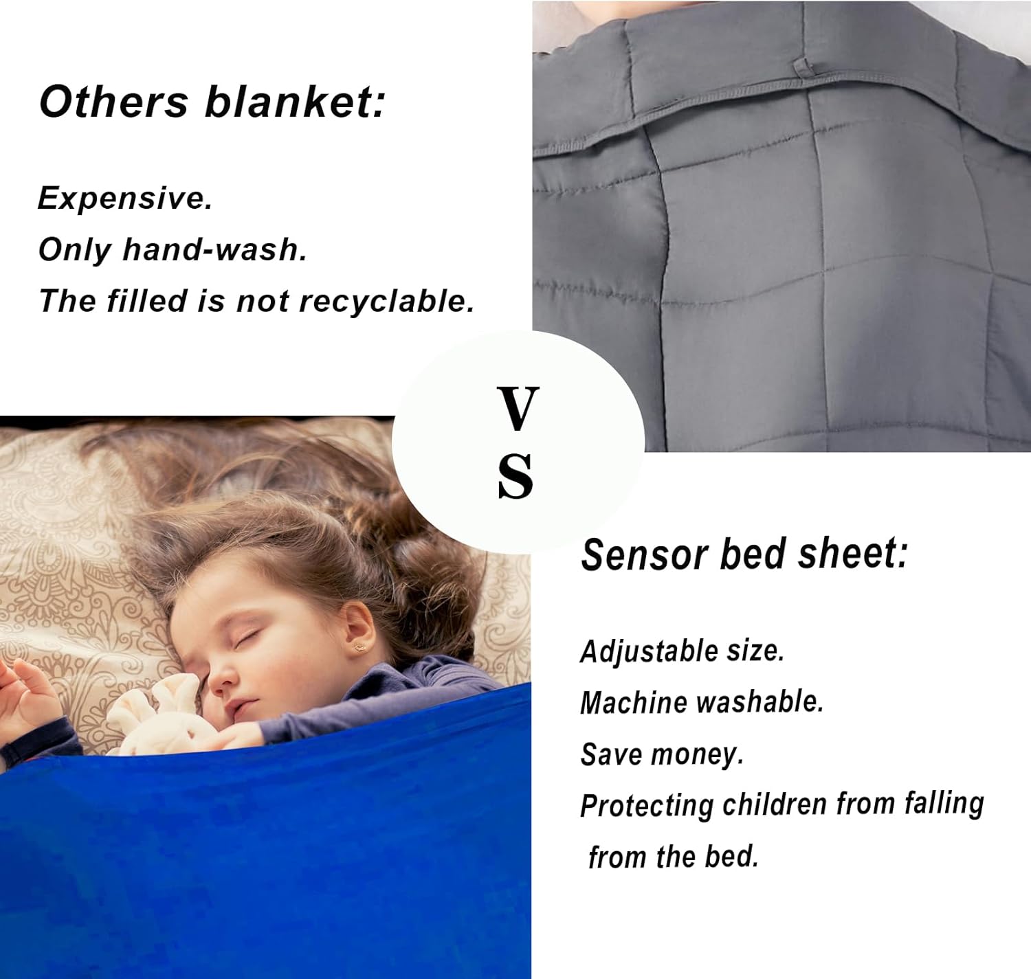 Ntomtuex Sensory Bed Sheet for Weighted Blanket Comfort