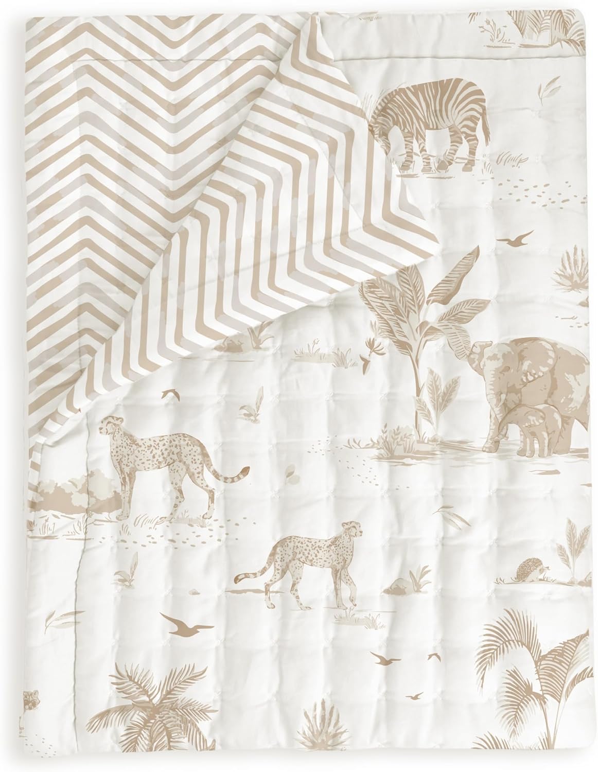 Organic Toddler Comforter - GOTS Certified Reversible Ultra Soft
