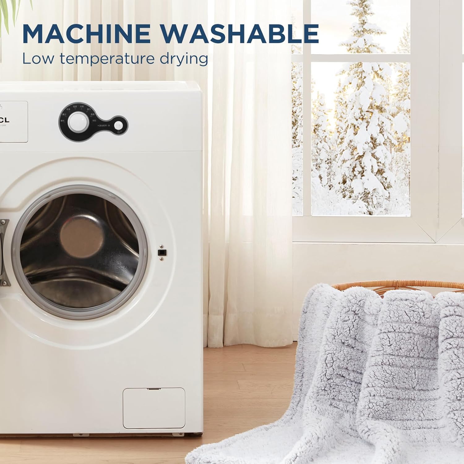 Westinghouse Electric Blanket Throw 50x60 Inches Grey