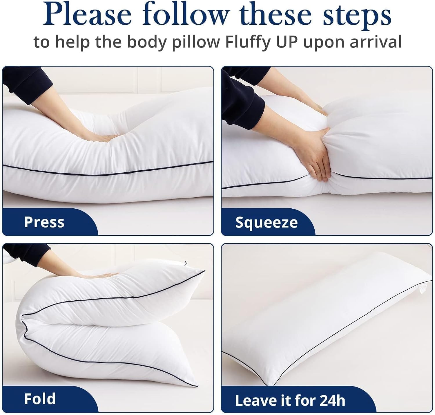 HYMOKEGE Body Pillow for Adults - 20X54 Fluffy Support Pillow