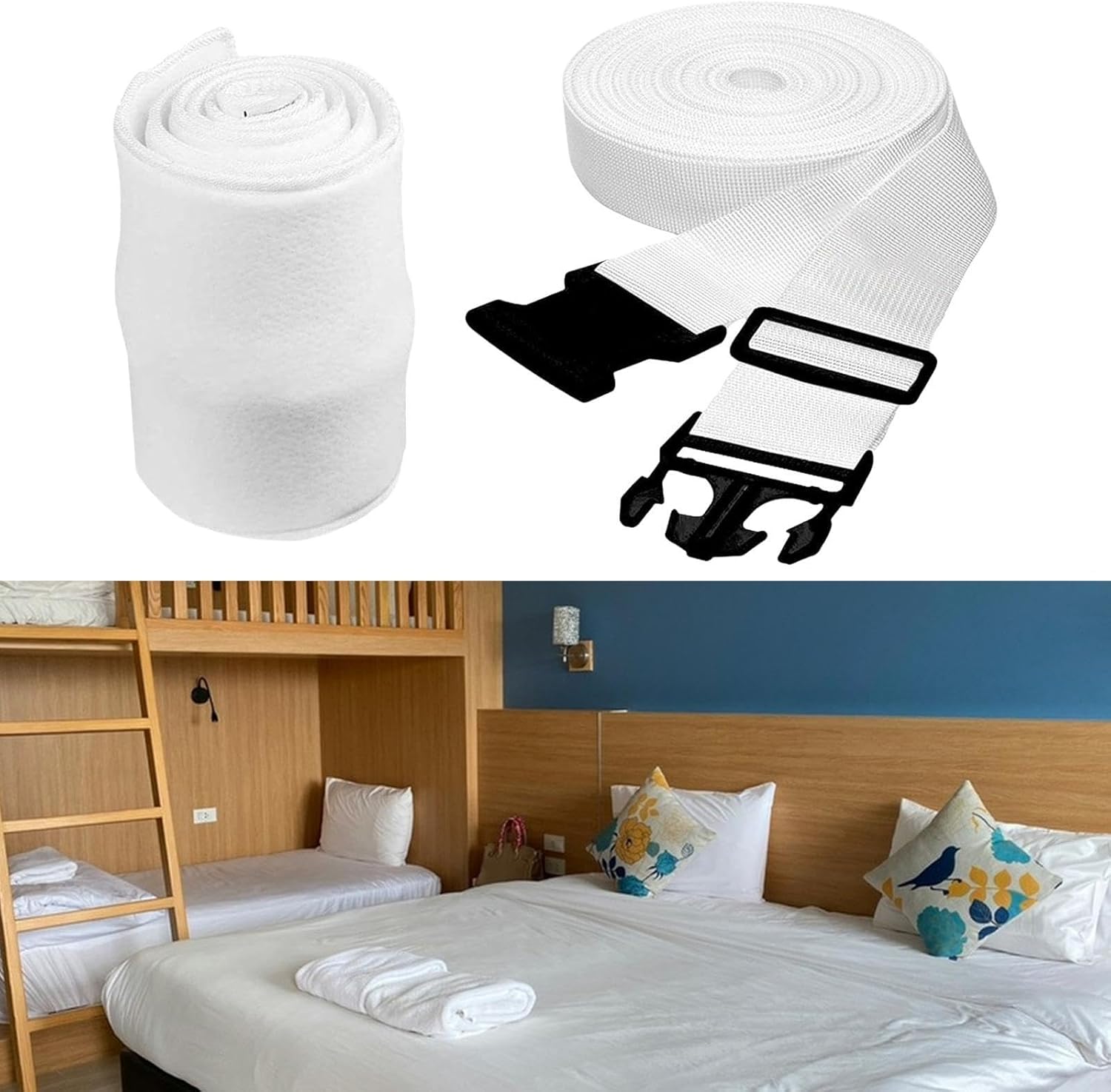 Bothyi Twin to King Bed Connector Matress Filler Kit Black PP Buckle