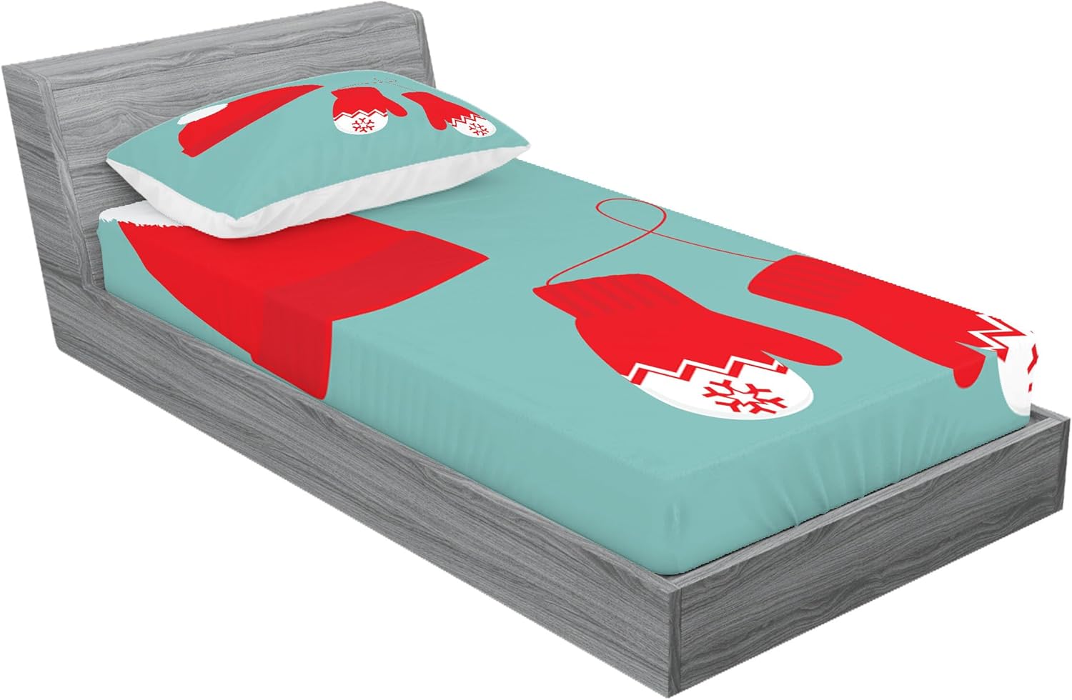 Ambesonne Christmas Sheet and Pillow Sham Set TwinXL