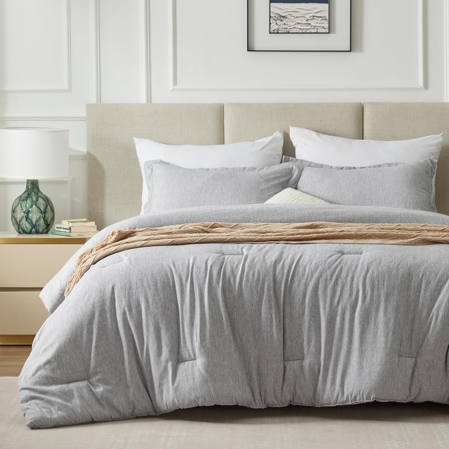 CozyLux Twin XL Comforter Set with Pillow Sham