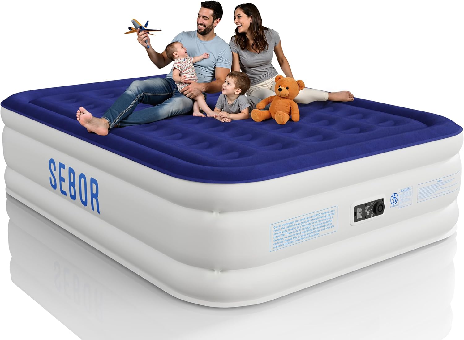 Sebor Air Mattress Queen with Built-in Pump 18