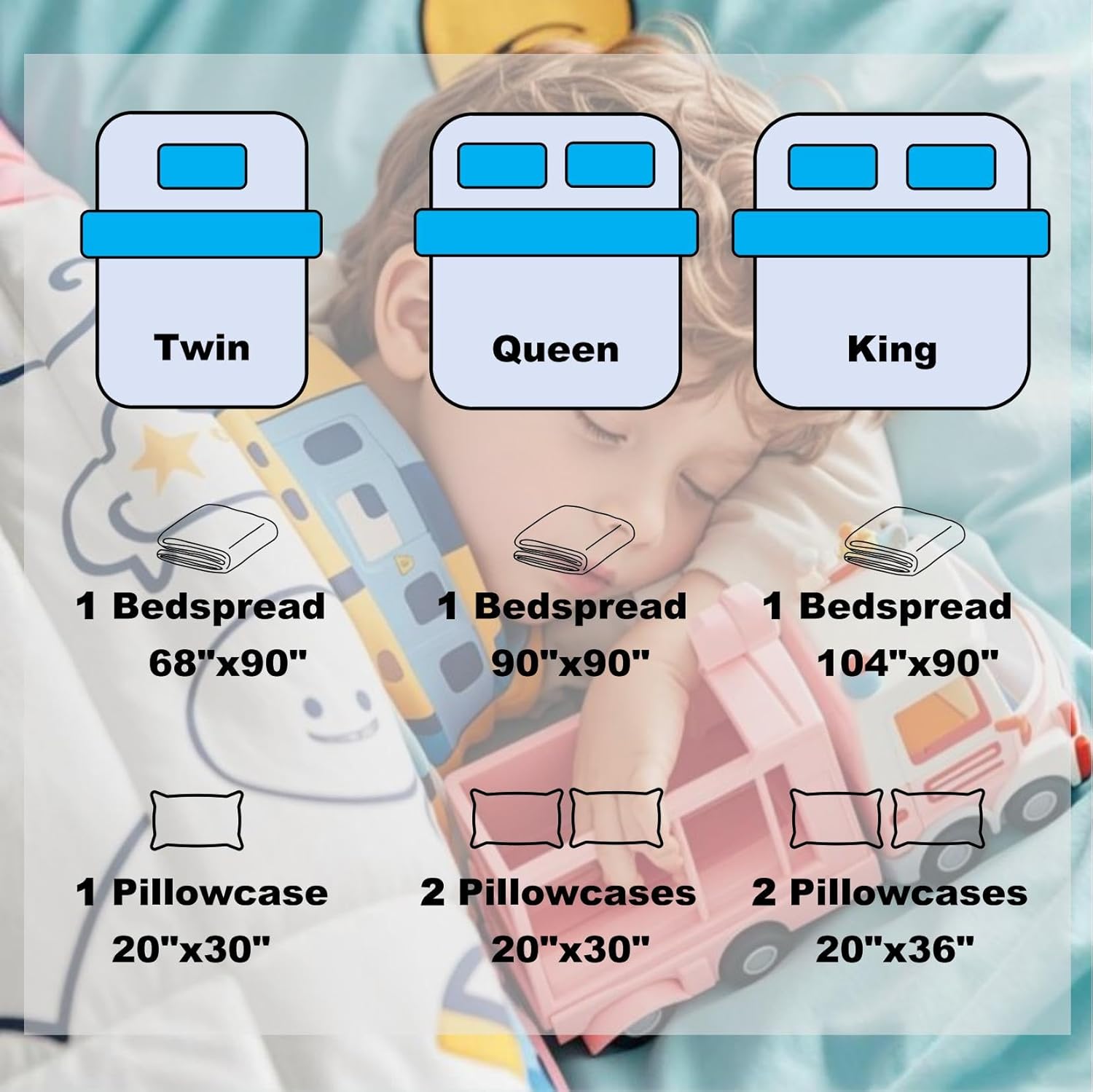 Erosebridal Cartoon Monkey Queen Quilt Set 1