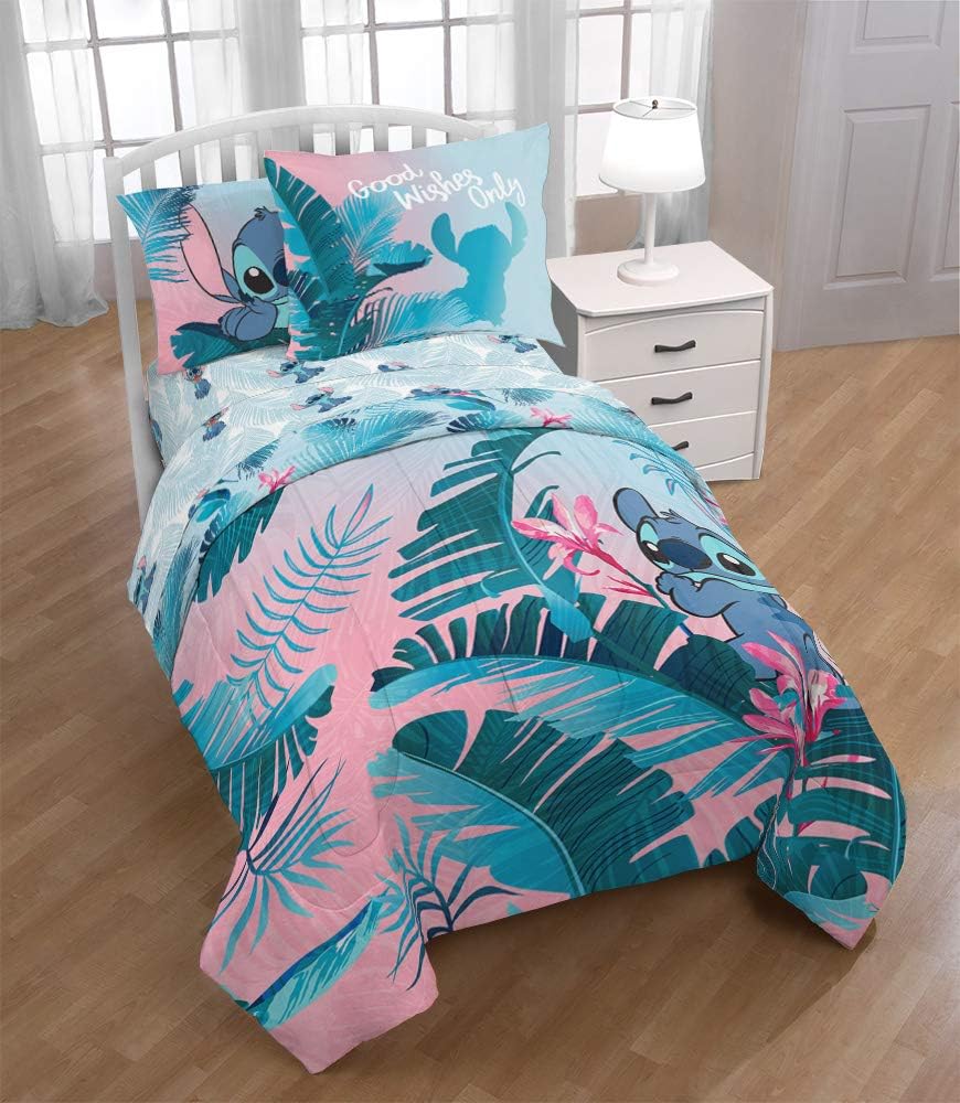 Jay Franco Disney Lilo Stitch 5 Piece Twin Bed Set