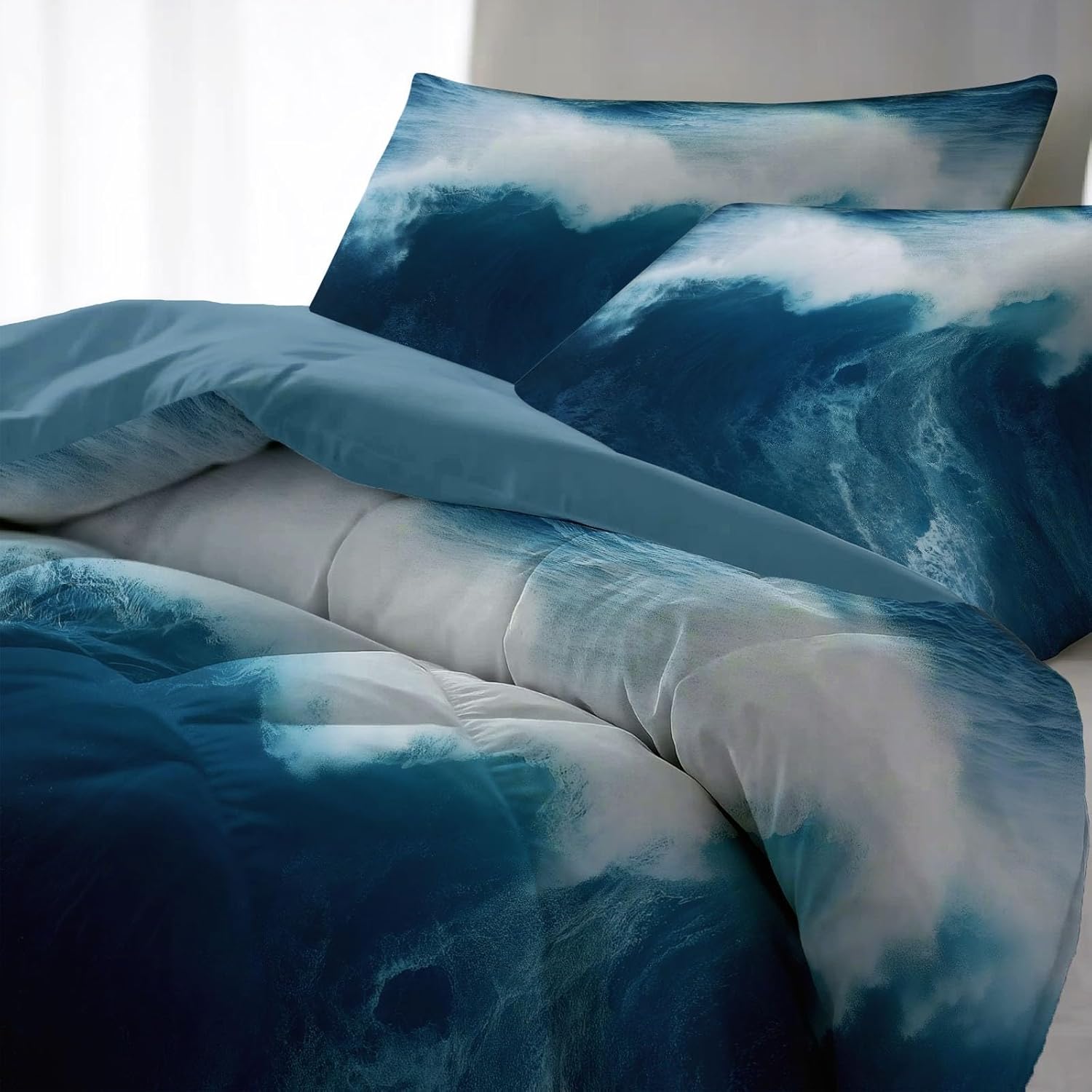 Blue Duvet Cover Twin XL with Matching Pillowcases
