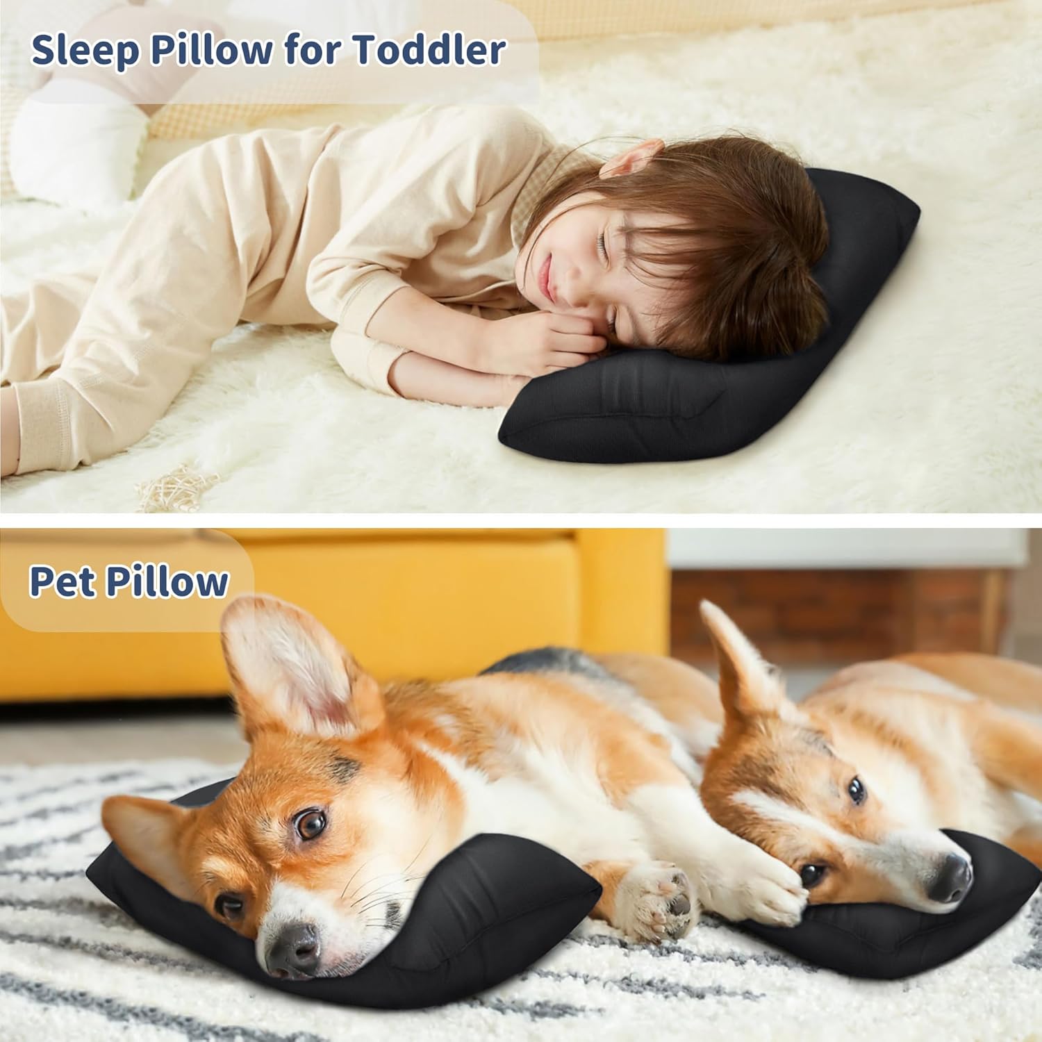 Pro Goleem Tiny Travel Pillow 11x6x25 Black