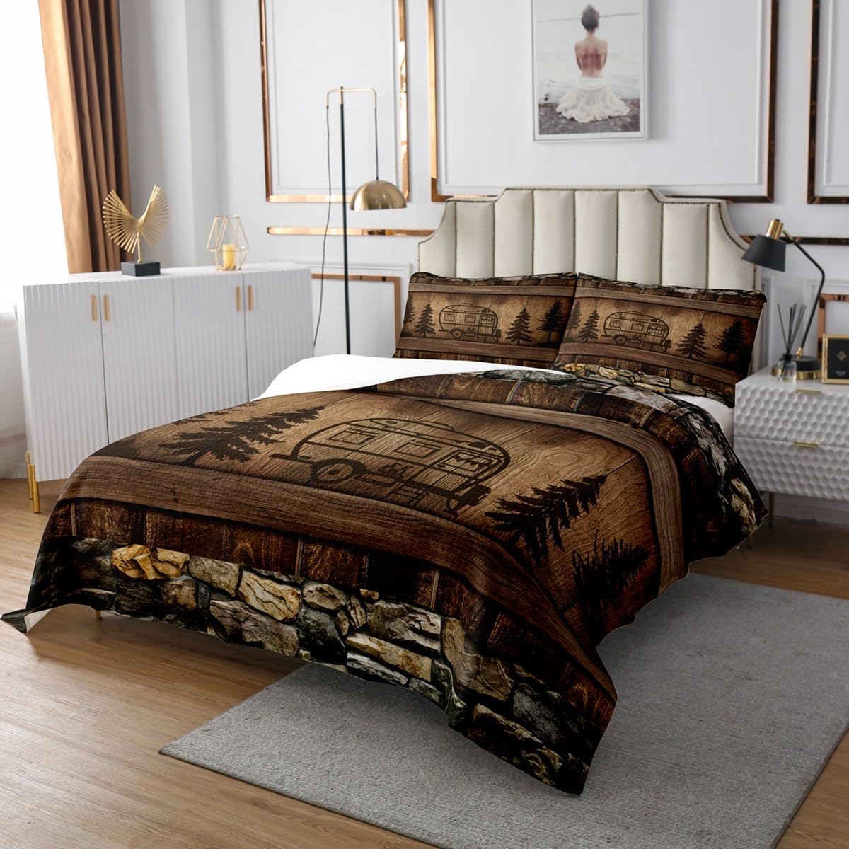 Erosebridal Kids Camper Quilt Set