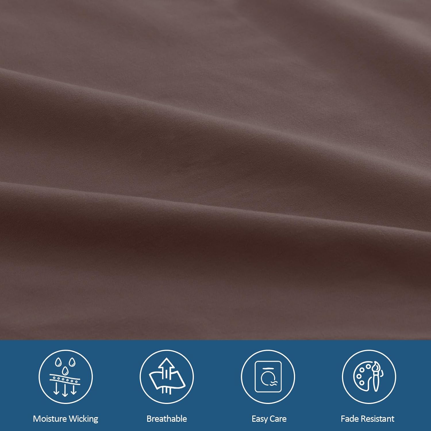 Moonsea Deep Pocket Twin Sheet Set for Kids Air Mattress - Brown