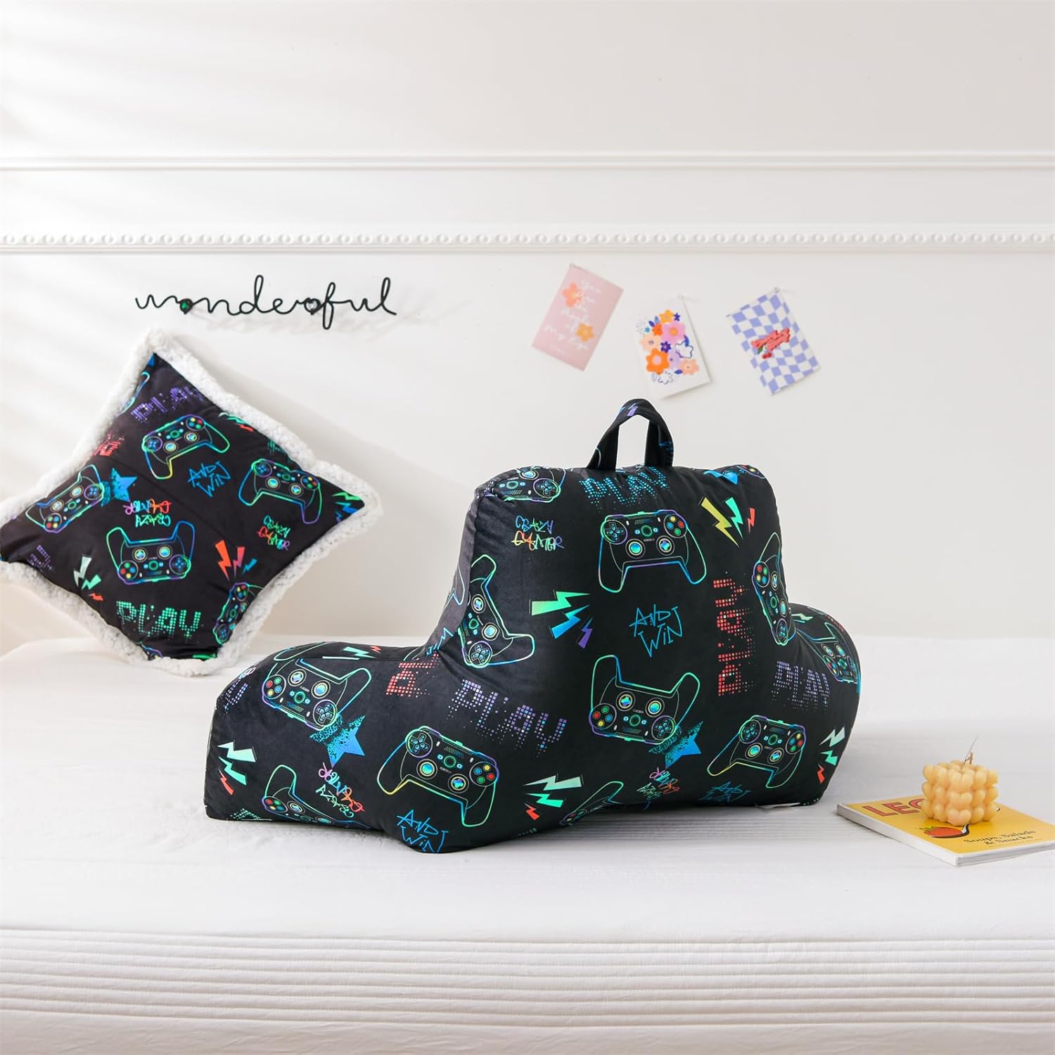 A Nice Night Kids Reading and TV Watching Pillow