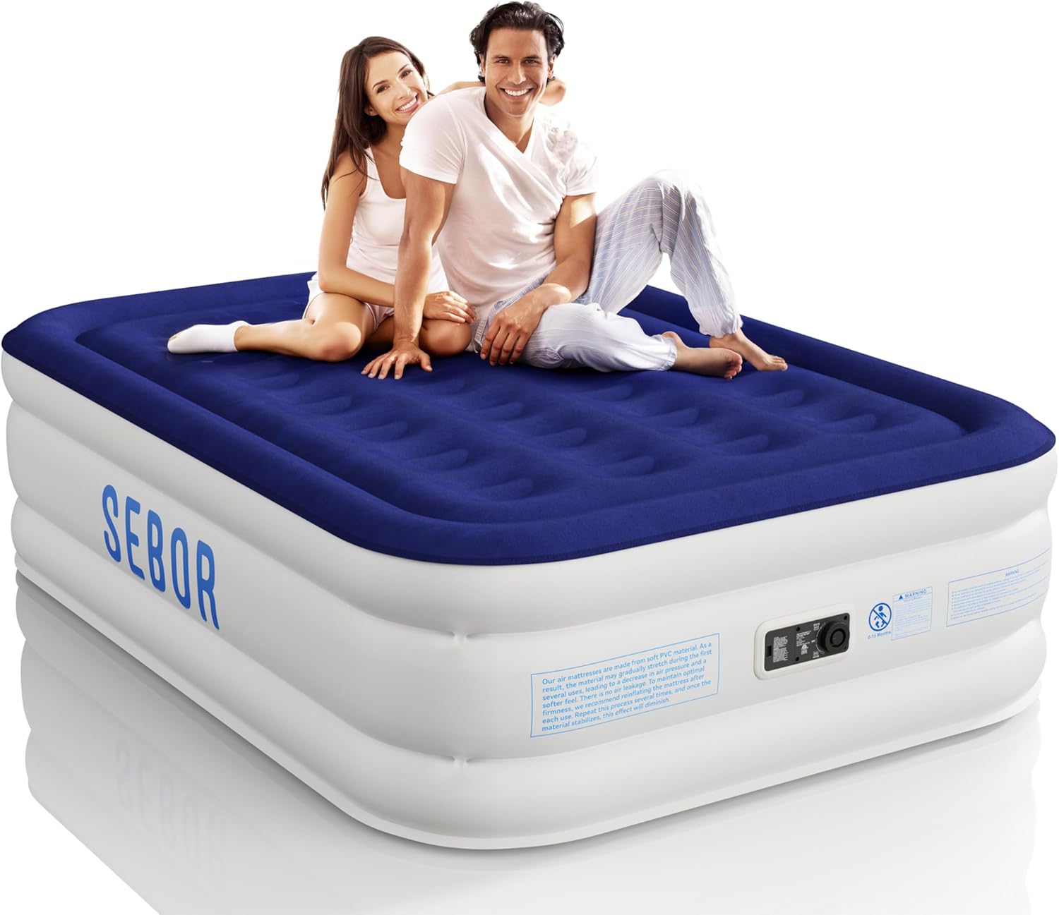 Sebor Air Mattress Full with Built-in Pump 18 Inch