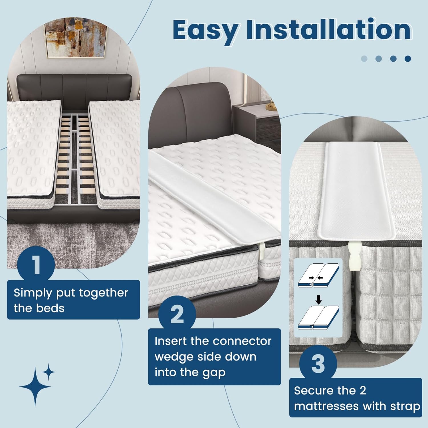 Giantex Twin to King Converter Kit with Non-Slip Design