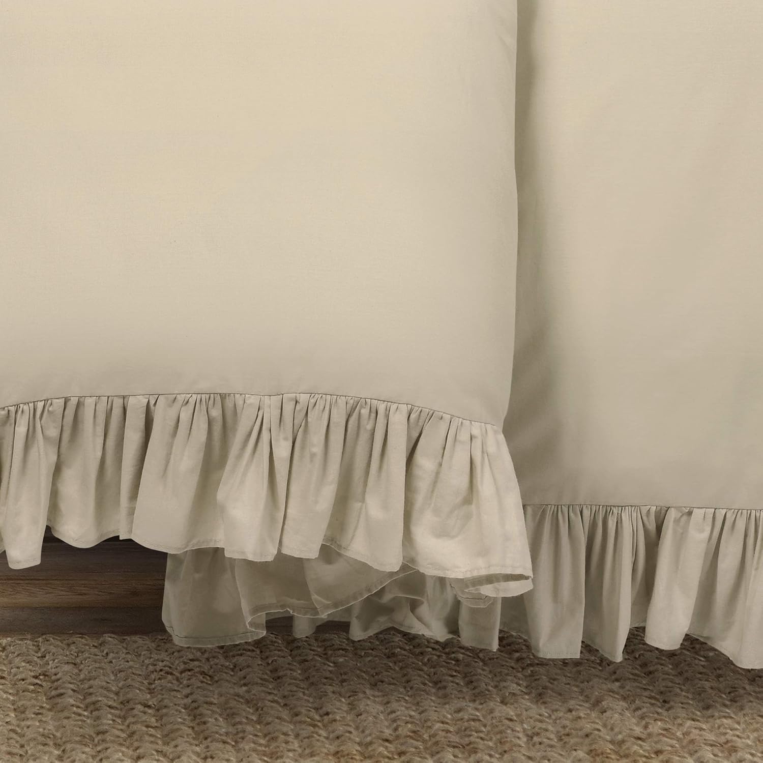Lush Decor Reyna Ruffle Blanket King Size Wheat