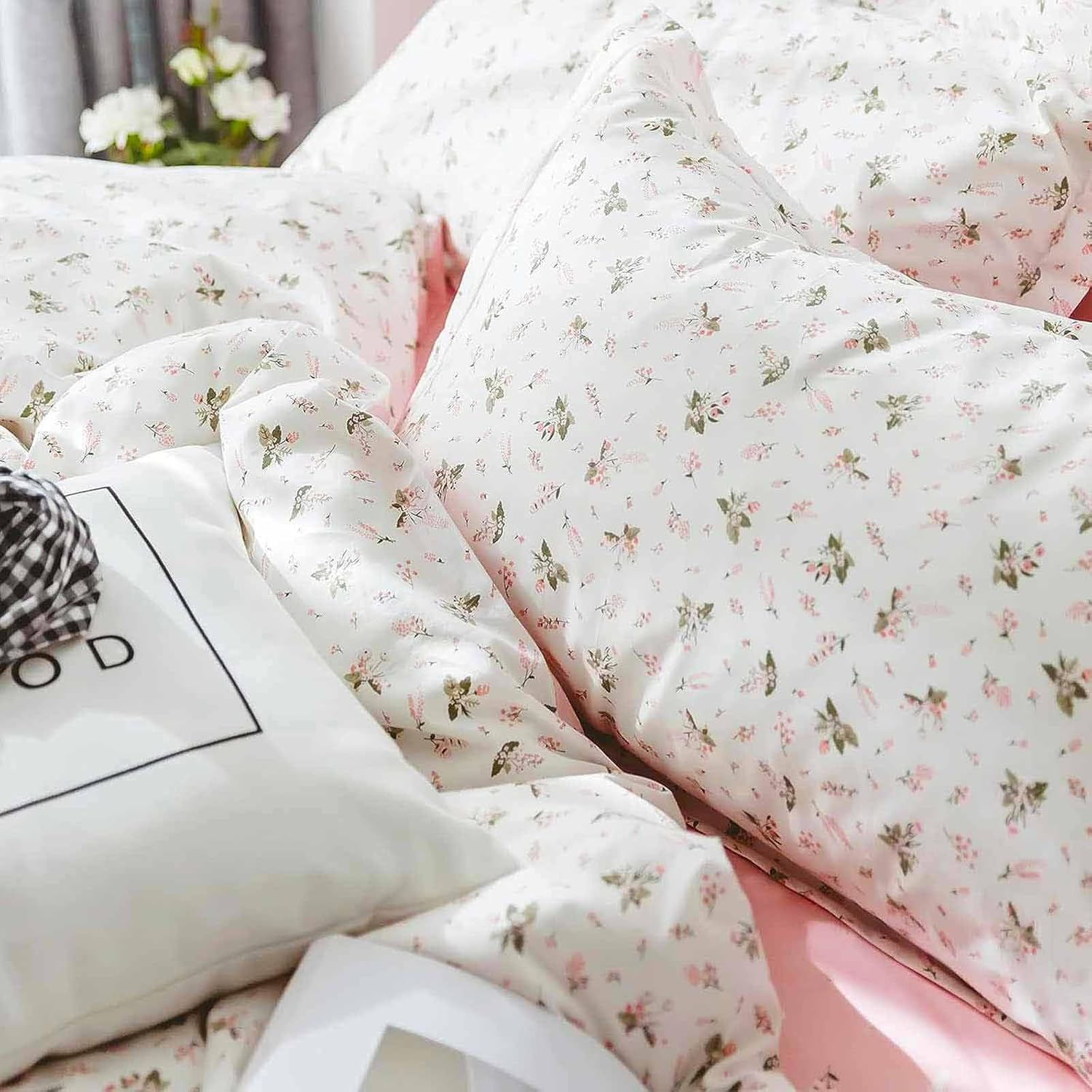 Faincy Floral Comforter Set - 80x90 3PC Soft Microfiber Duvet