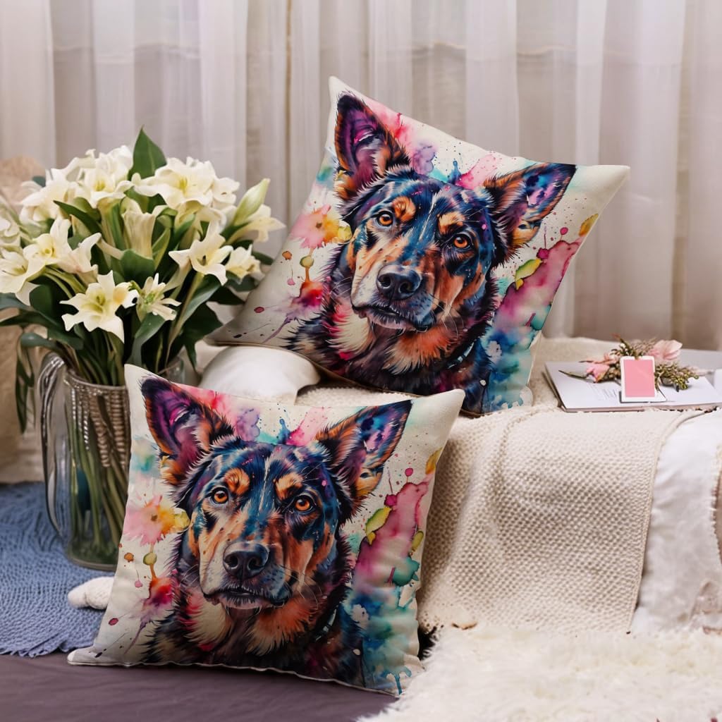 7COLORROOM Watercolor Animal Throw Pillow Covers 2Pack