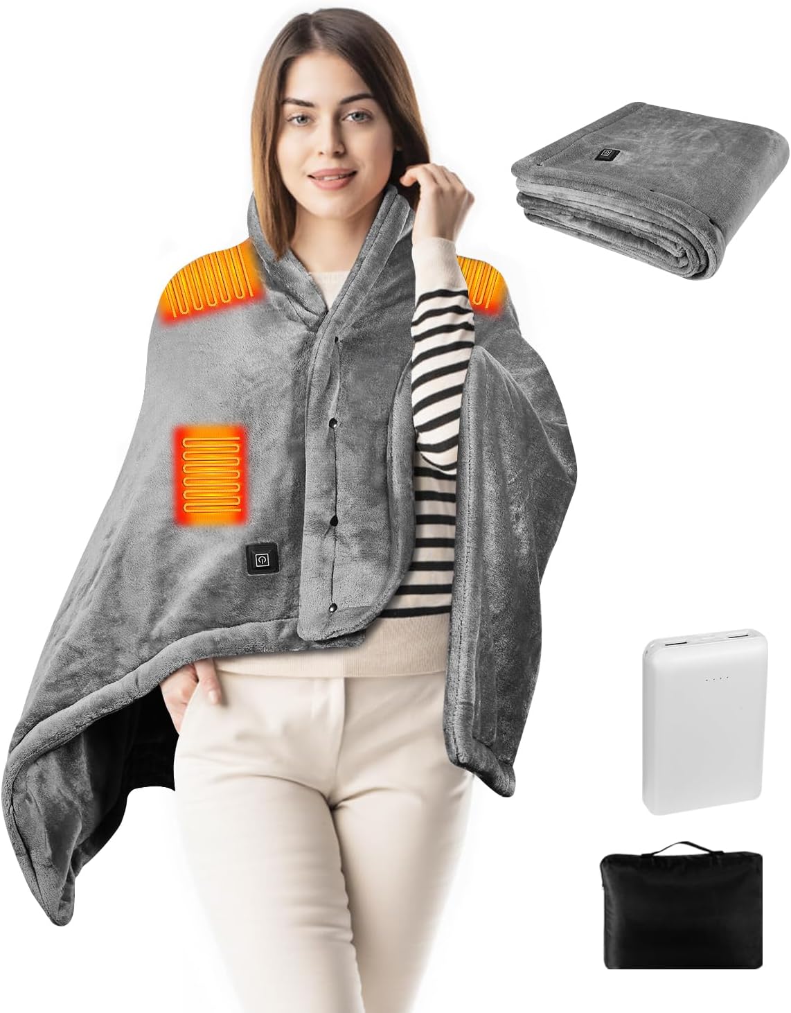Diweez Cordless Heated Blanket with 3 Heat Levels
